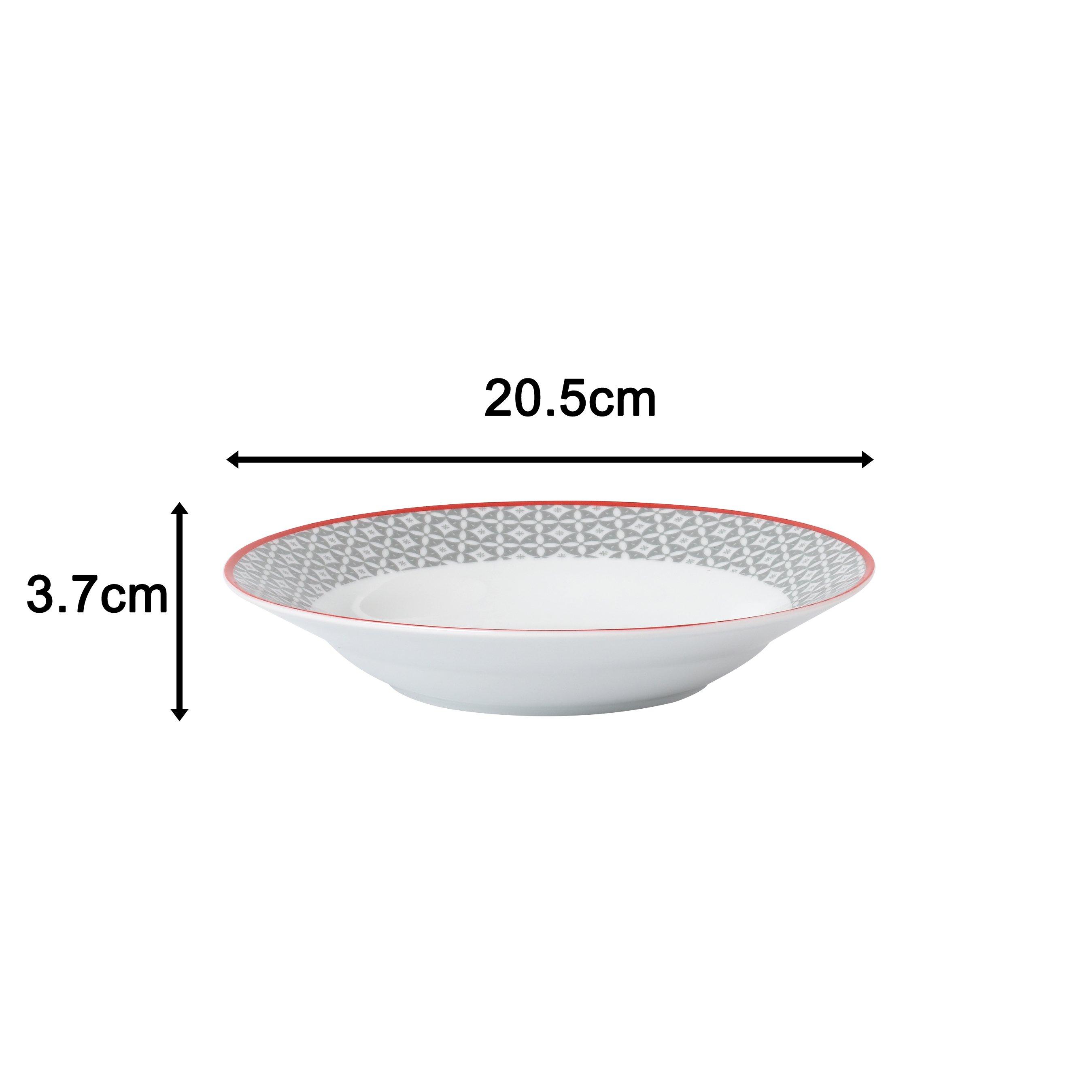 Grey & White - Waterside - 24PC Graphite Grey Dinner Set - 6