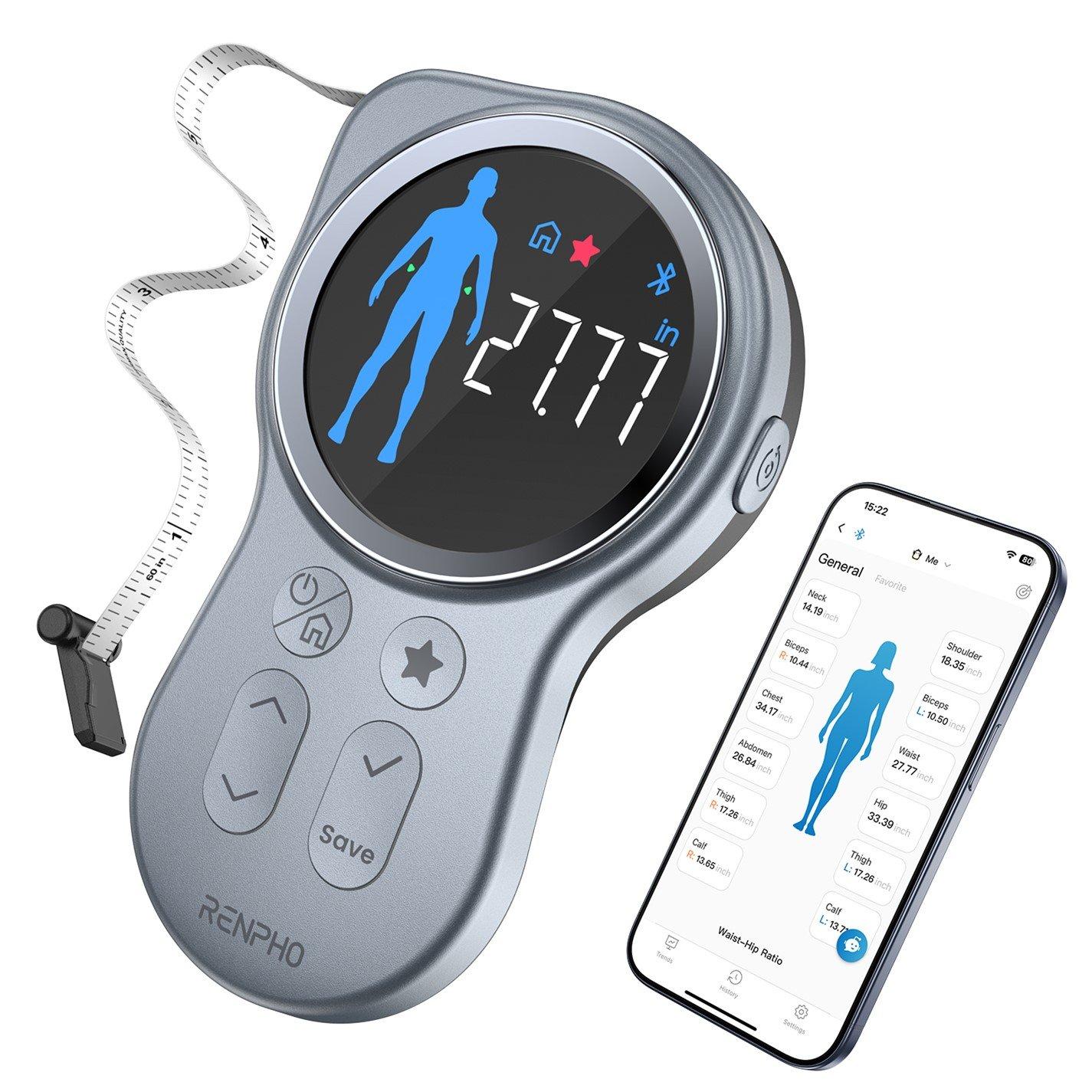 Renpho  Smart Tape Measure - Black / Silver