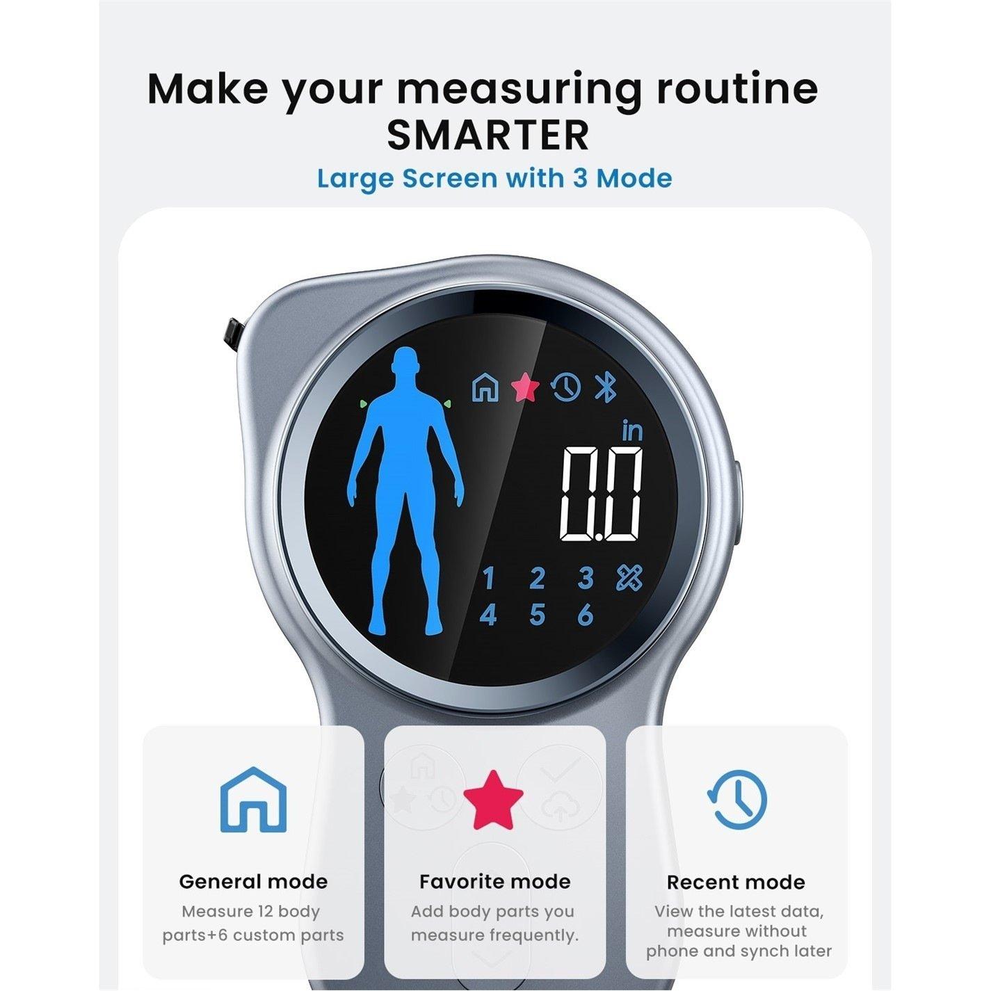 Black / Silver - Renpho - RENPHO Smart Tape Measure - 2