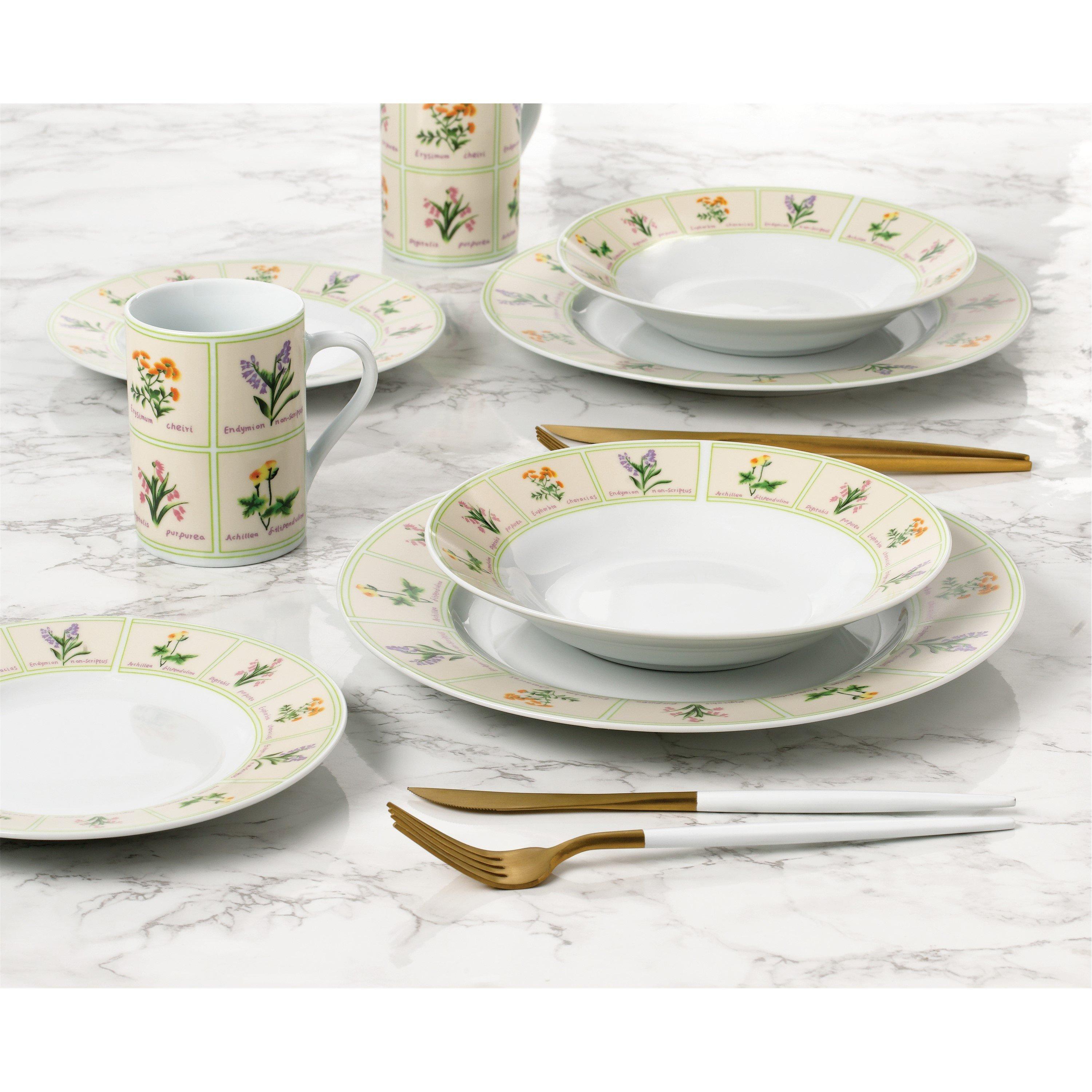 Multi - Waterside - 24PC British Wild Flowers Dinner Set - 2