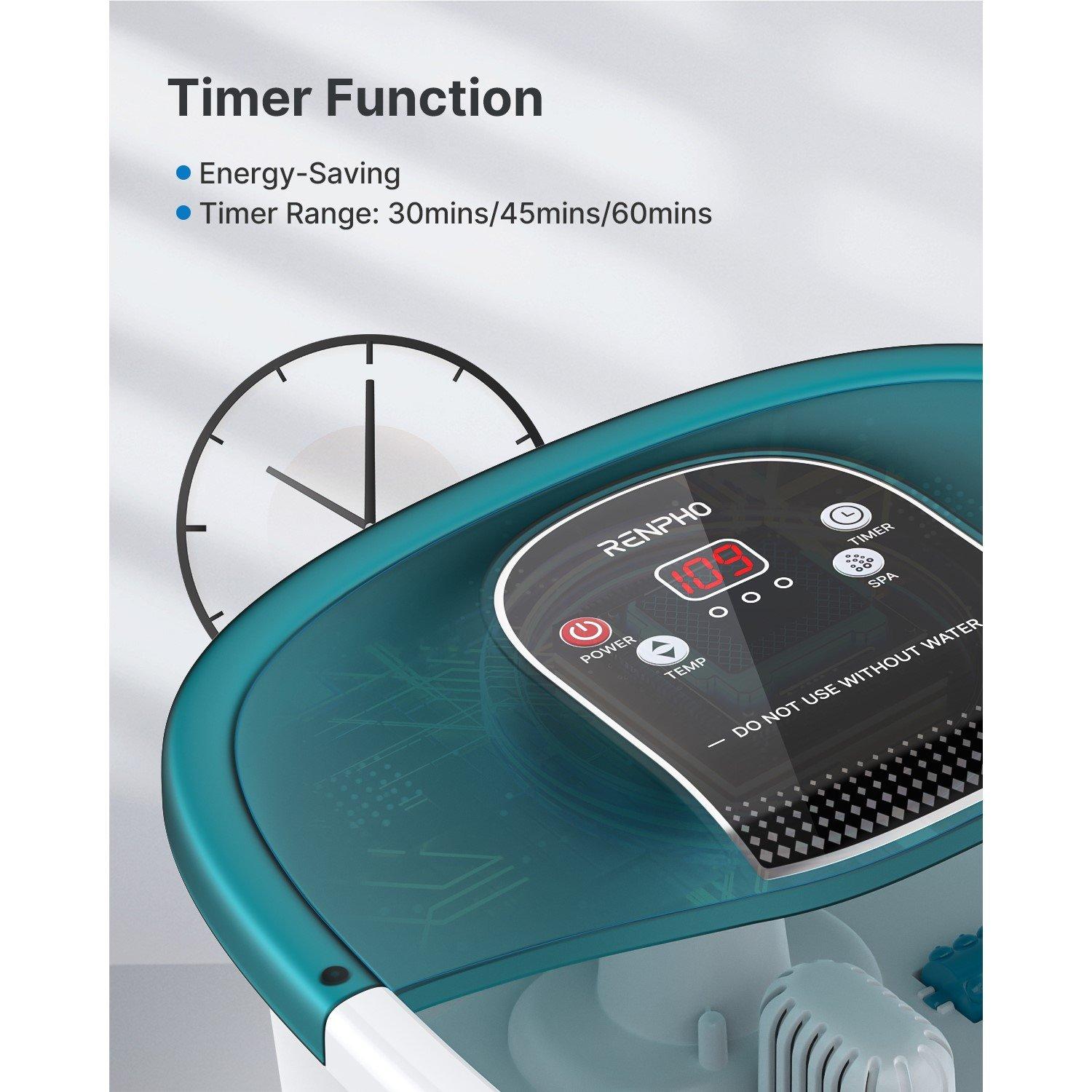 White - Renpho - RENPHO Foot Spa Bath Massager - 8