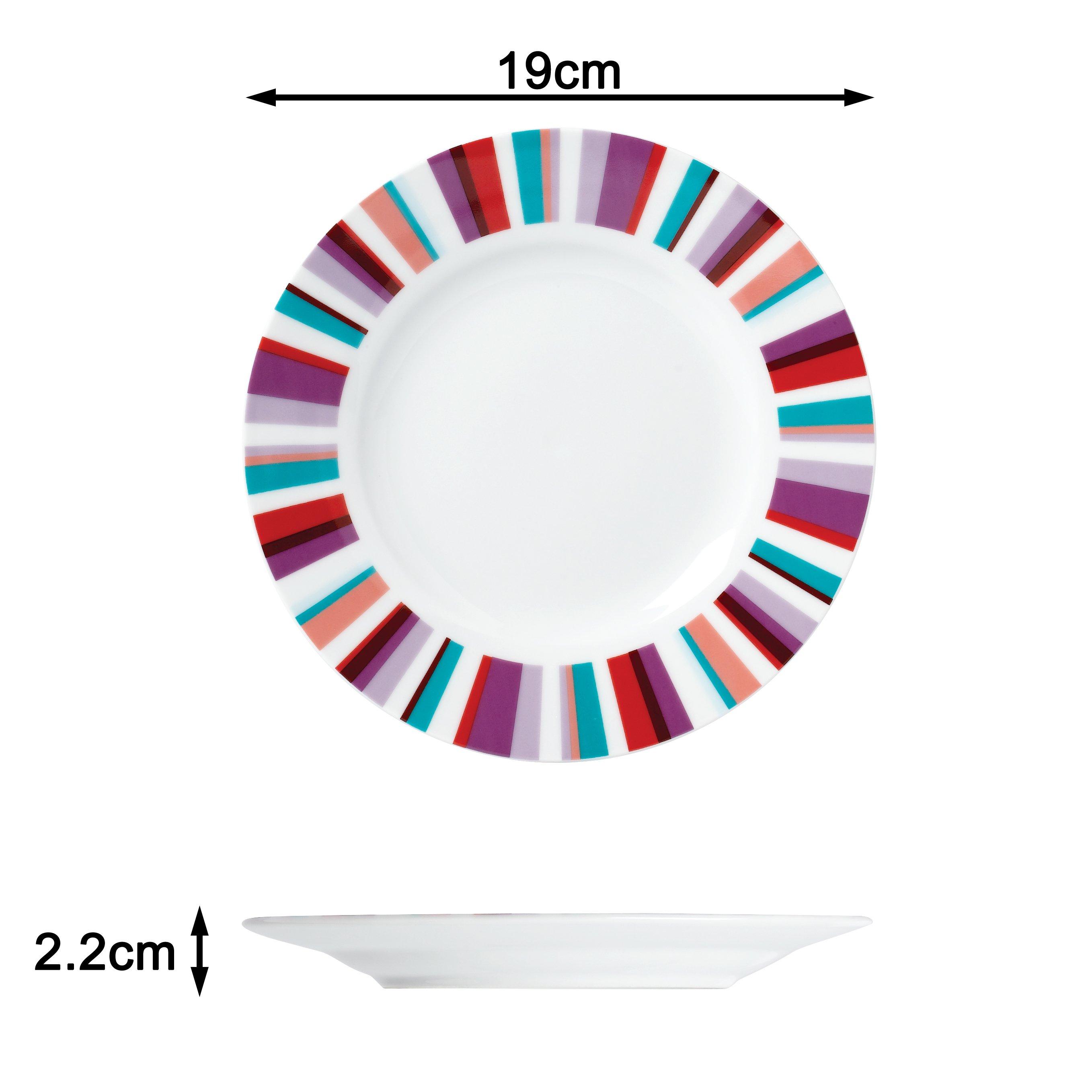 Multi - Waterside - 24PC Mix and Match Stripe Dinner set - 5