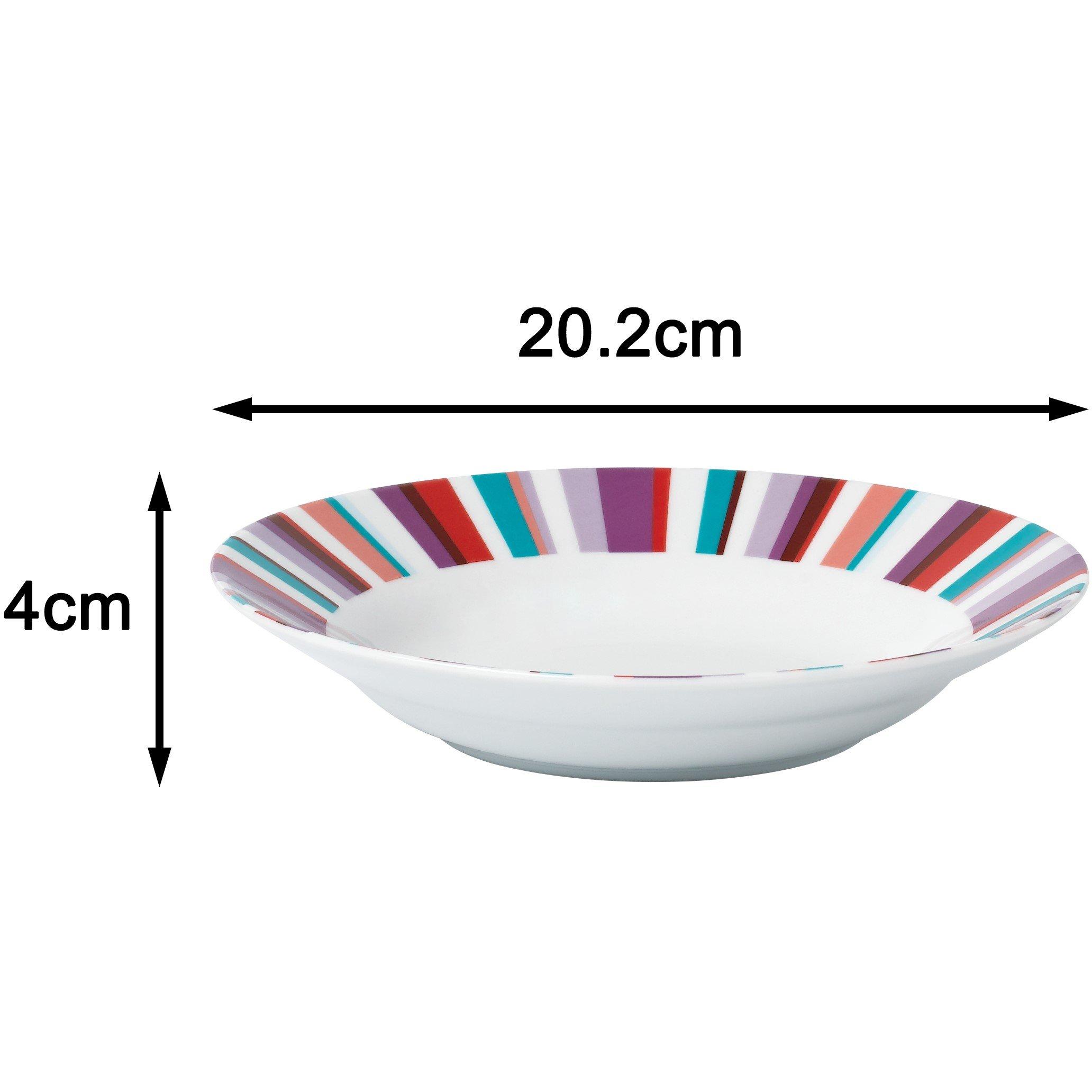 Multi - Waterside - 24PC Mix and Match Stripe Dinner set - 6