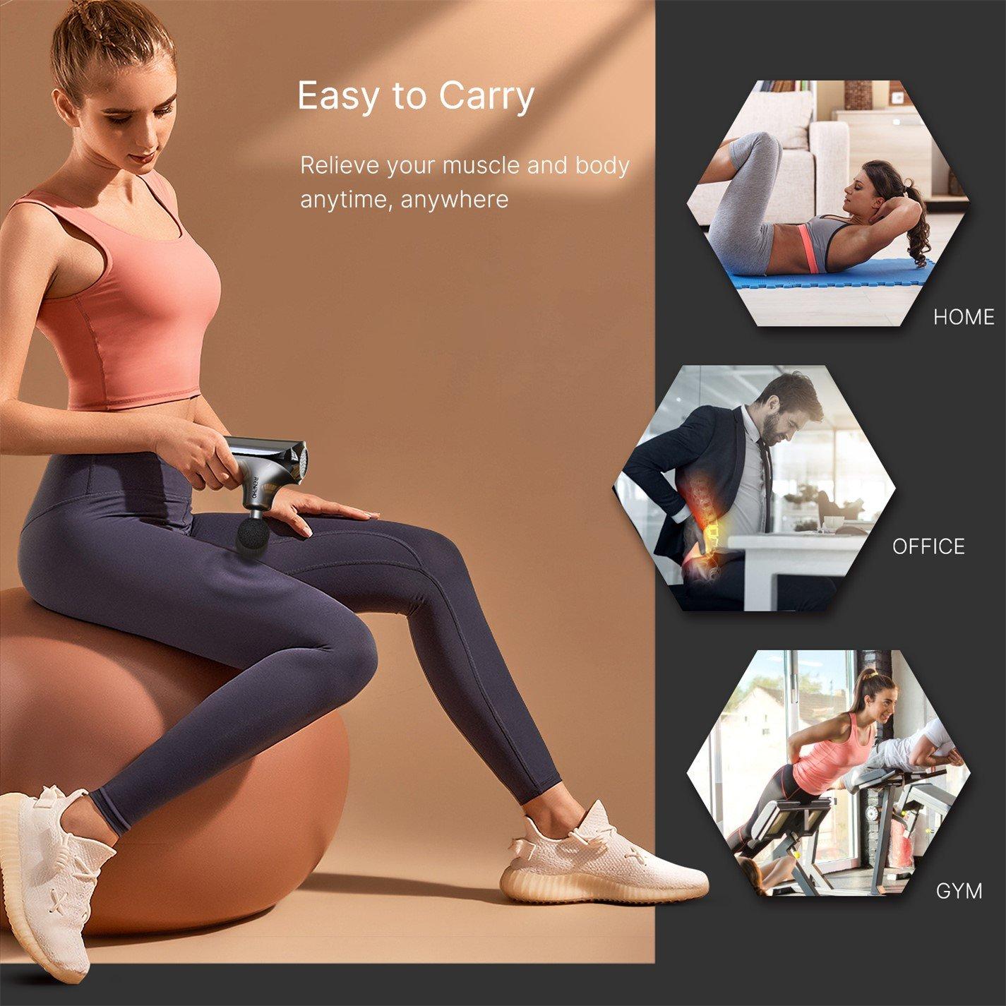 Black - Renpho - RENPHO Mini Massage Gun - 4