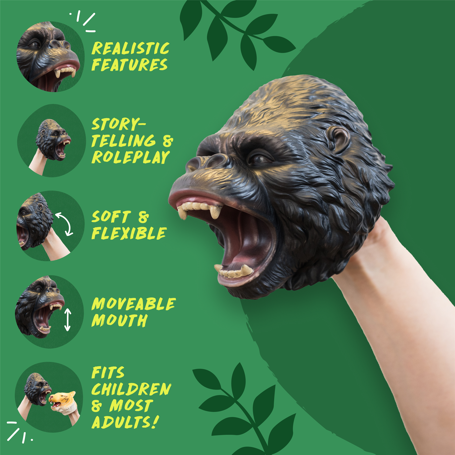 Wild Thingz Wild Thingz Hand Puppet - Gorilla