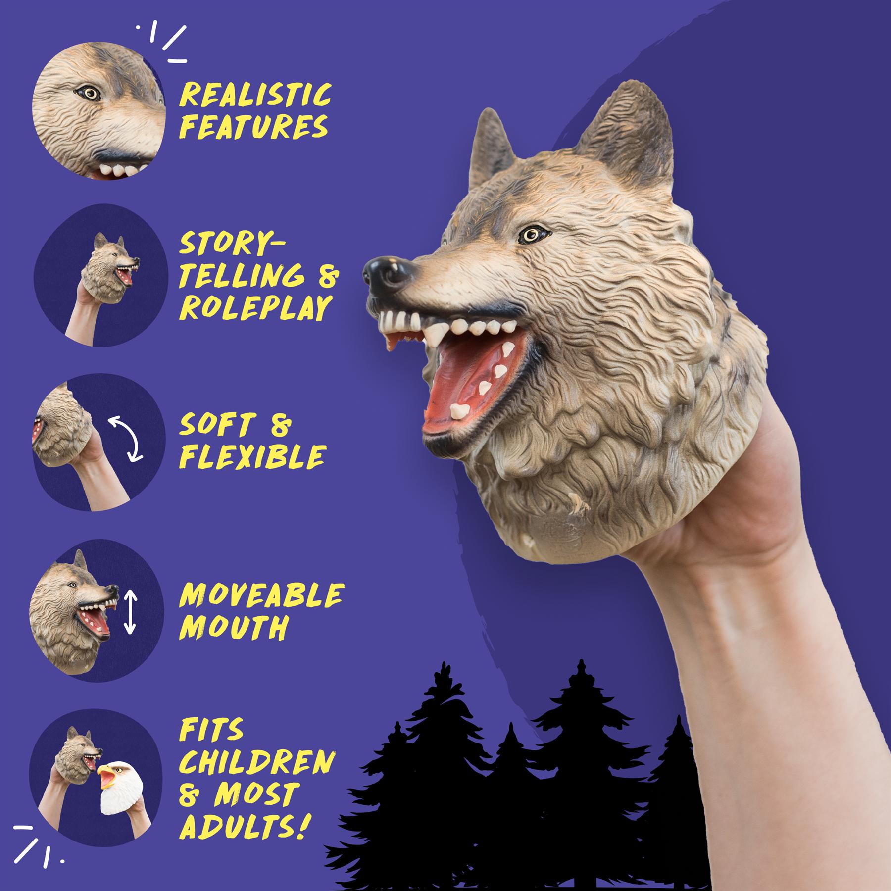Multi - Wild Thingz - Hand Puppet - Wolf - 1