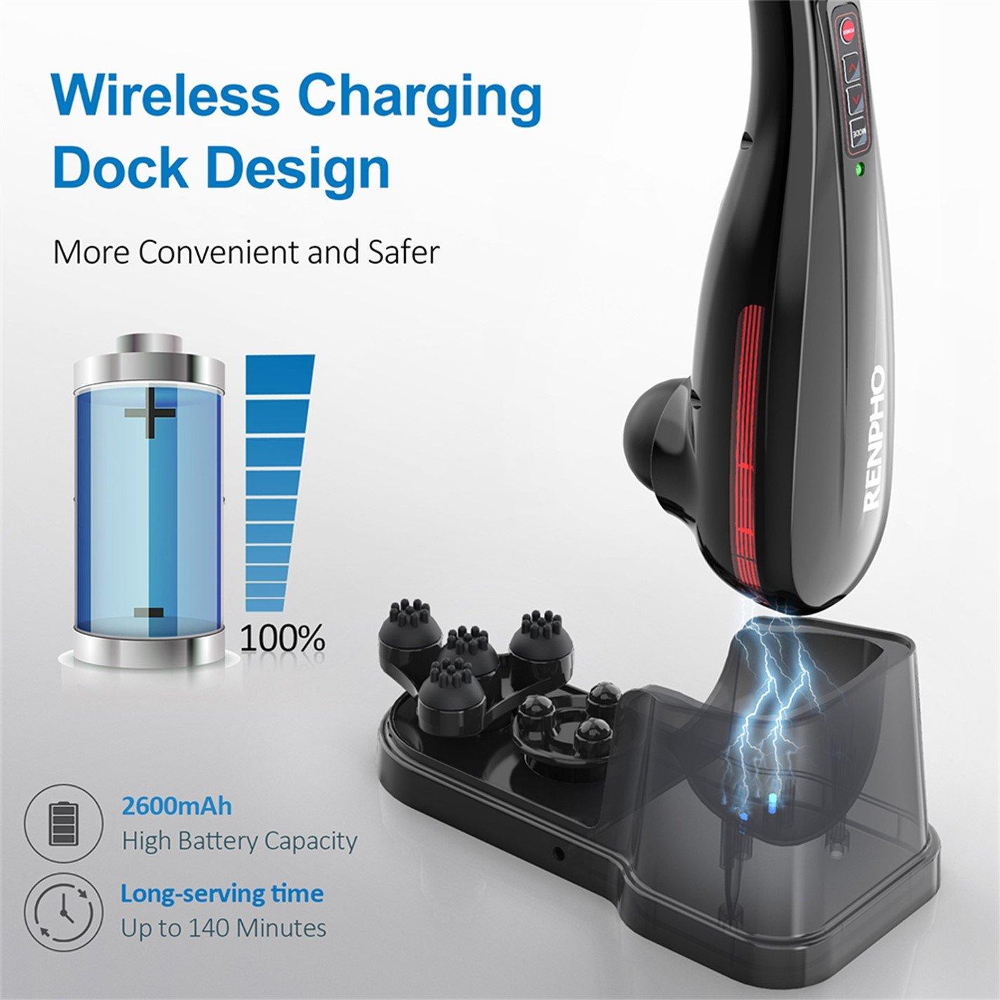 Black - Renpho - RENPHO Cordless Hand Held Massager - 3