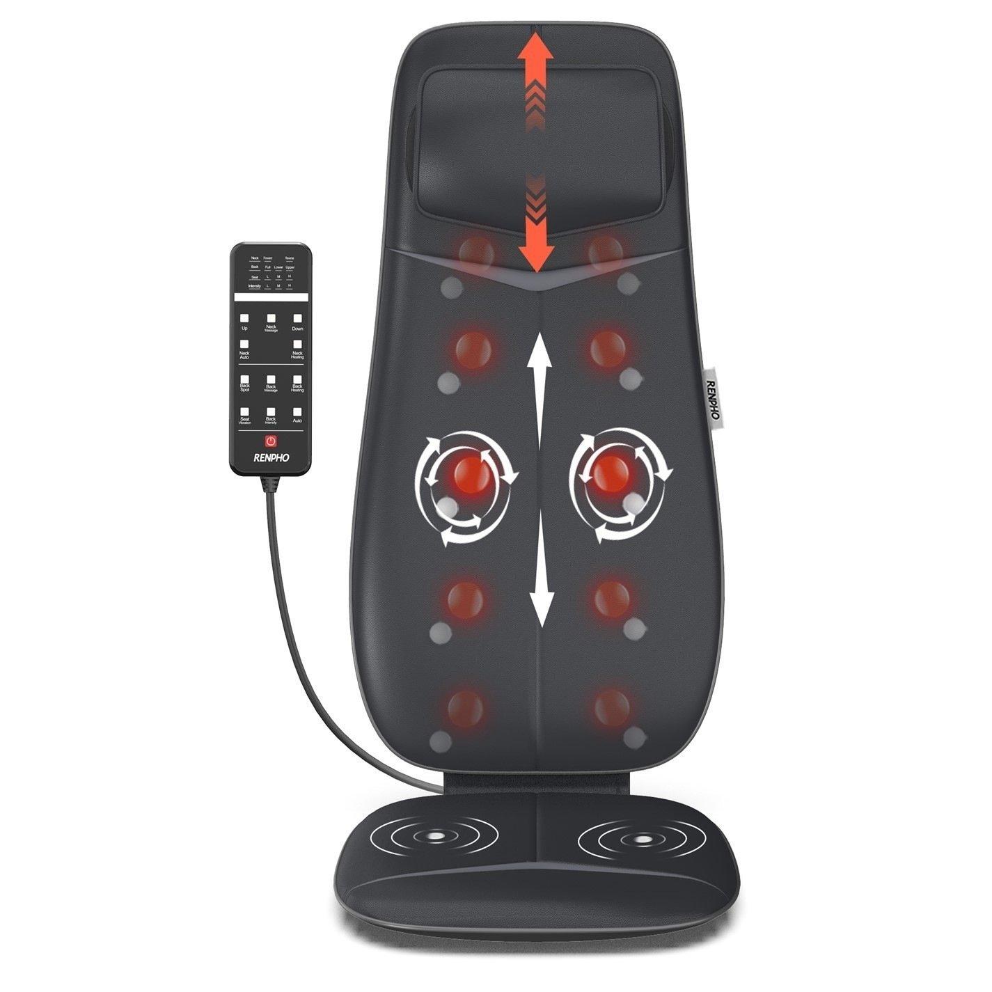 Black - Renpho - RENPHO Neck & Back Massage Cushion - 1