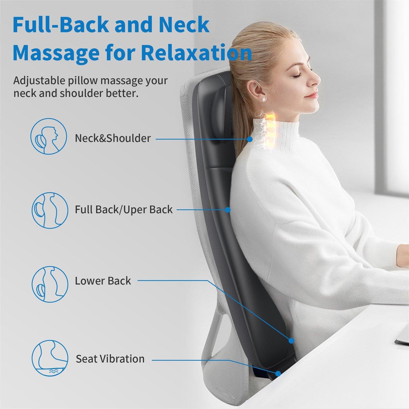 Black - Renpho - RENPHO Neck & Back Massage Cushion - 5