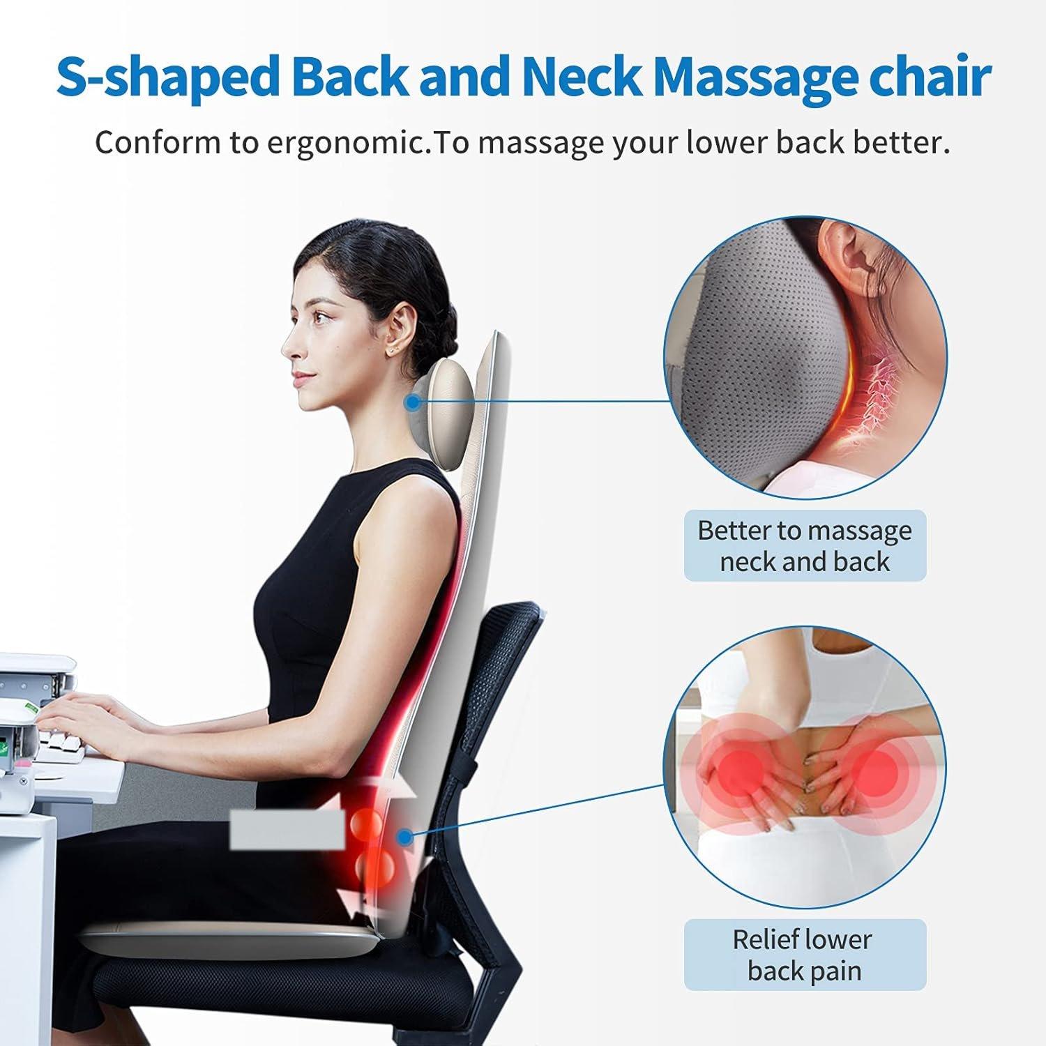 Black - Renpho - RENPHO Neck & Back Massage Cushion - 8