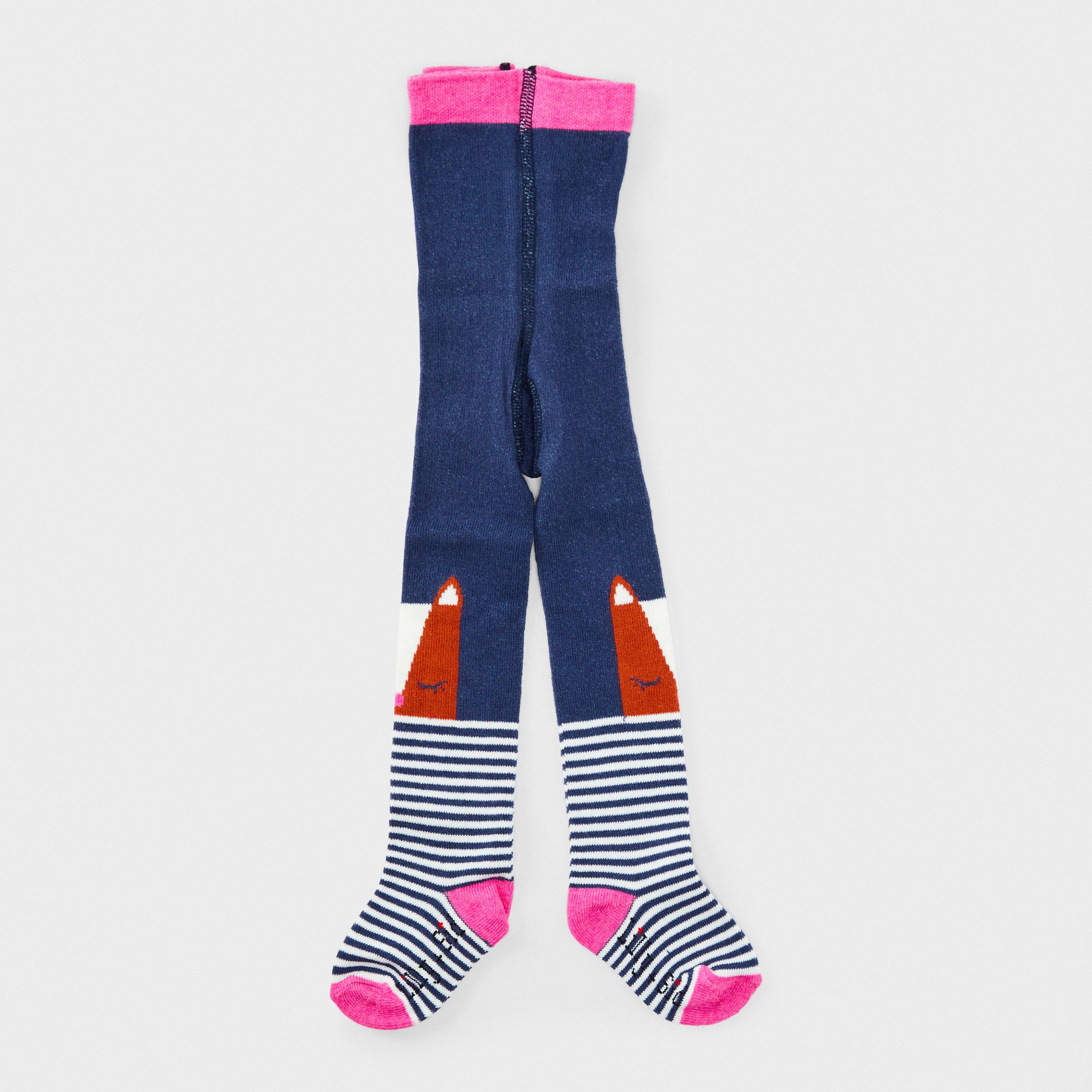 Lilly And Sid  Kids' Fox Patterned Tights -  - 0-6 Months