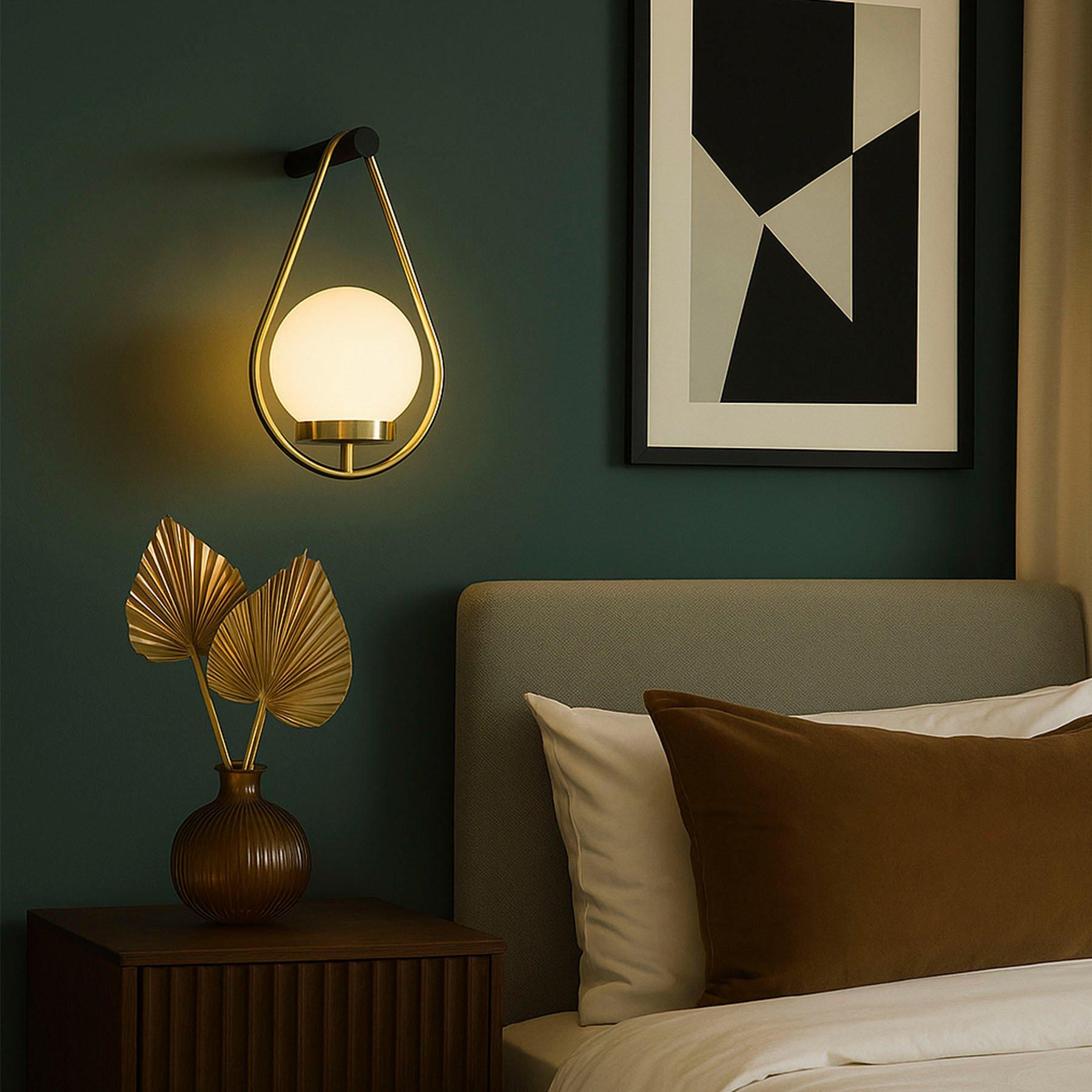 Black And Brass - Lighting Collection - Teardrop Rechargeable Wall Light - 1