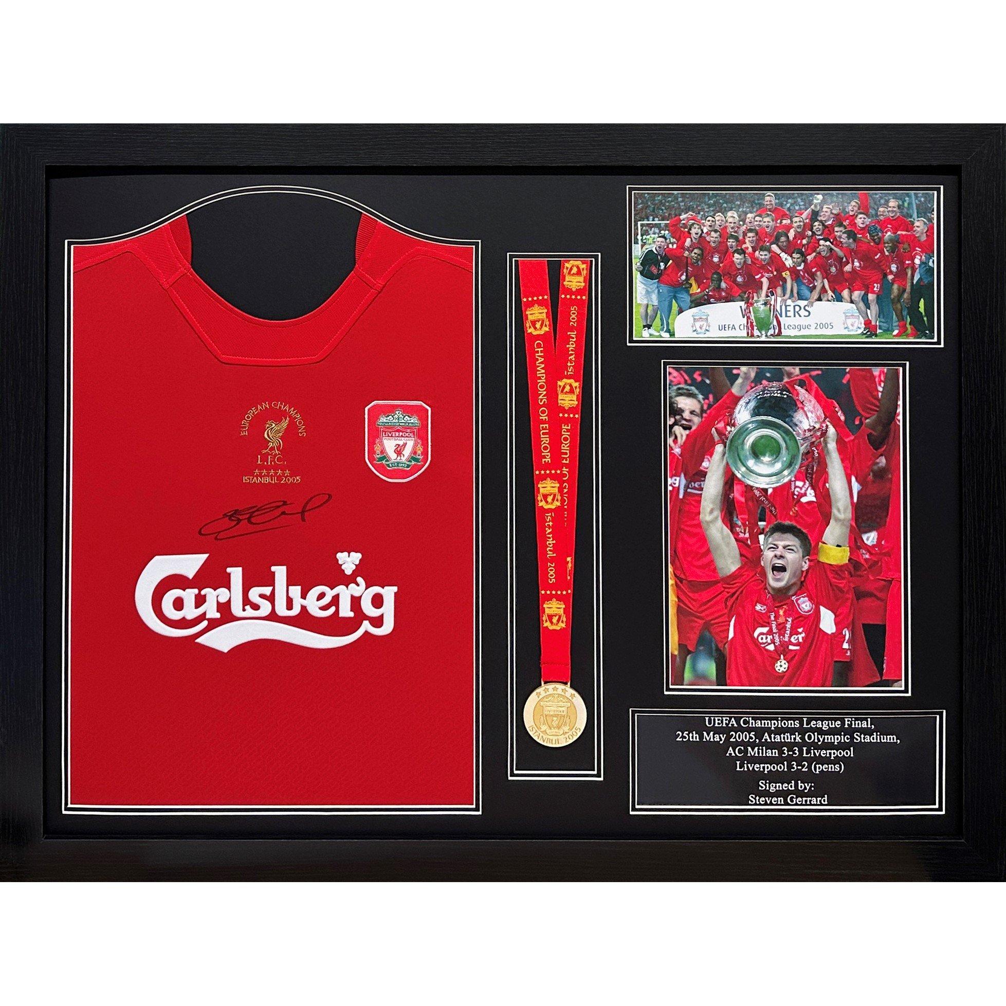 Allstarsignings Ltd  Steven Gerrard Signed Liverpool Shirt - Red