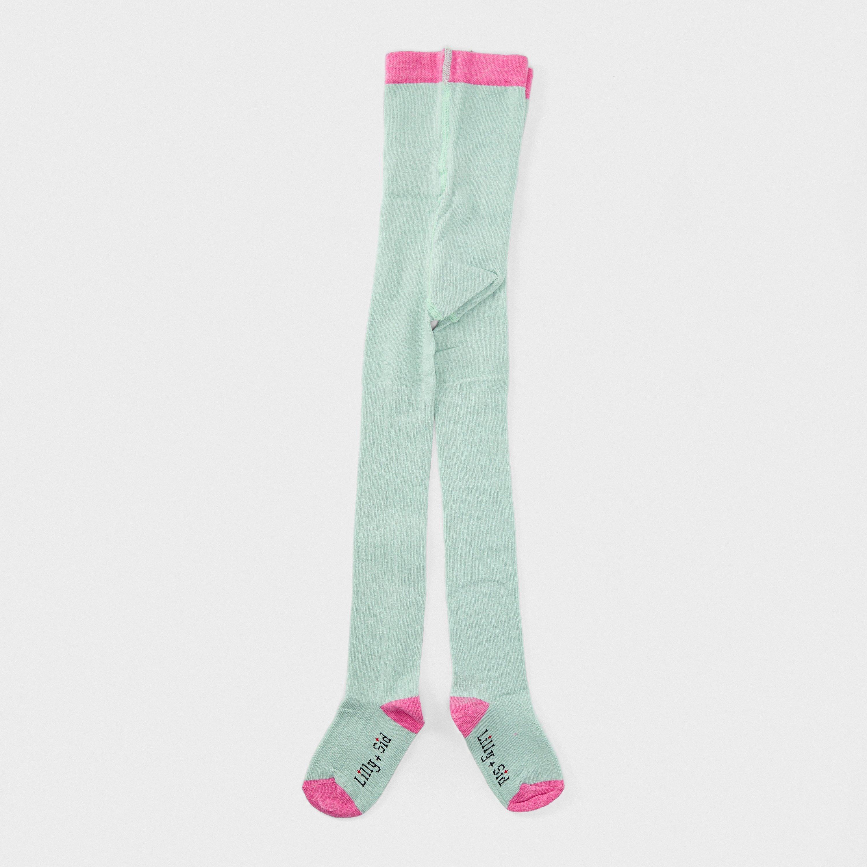 Sage - Lilly and Sid - Sage Rib Opaque Tights - 2