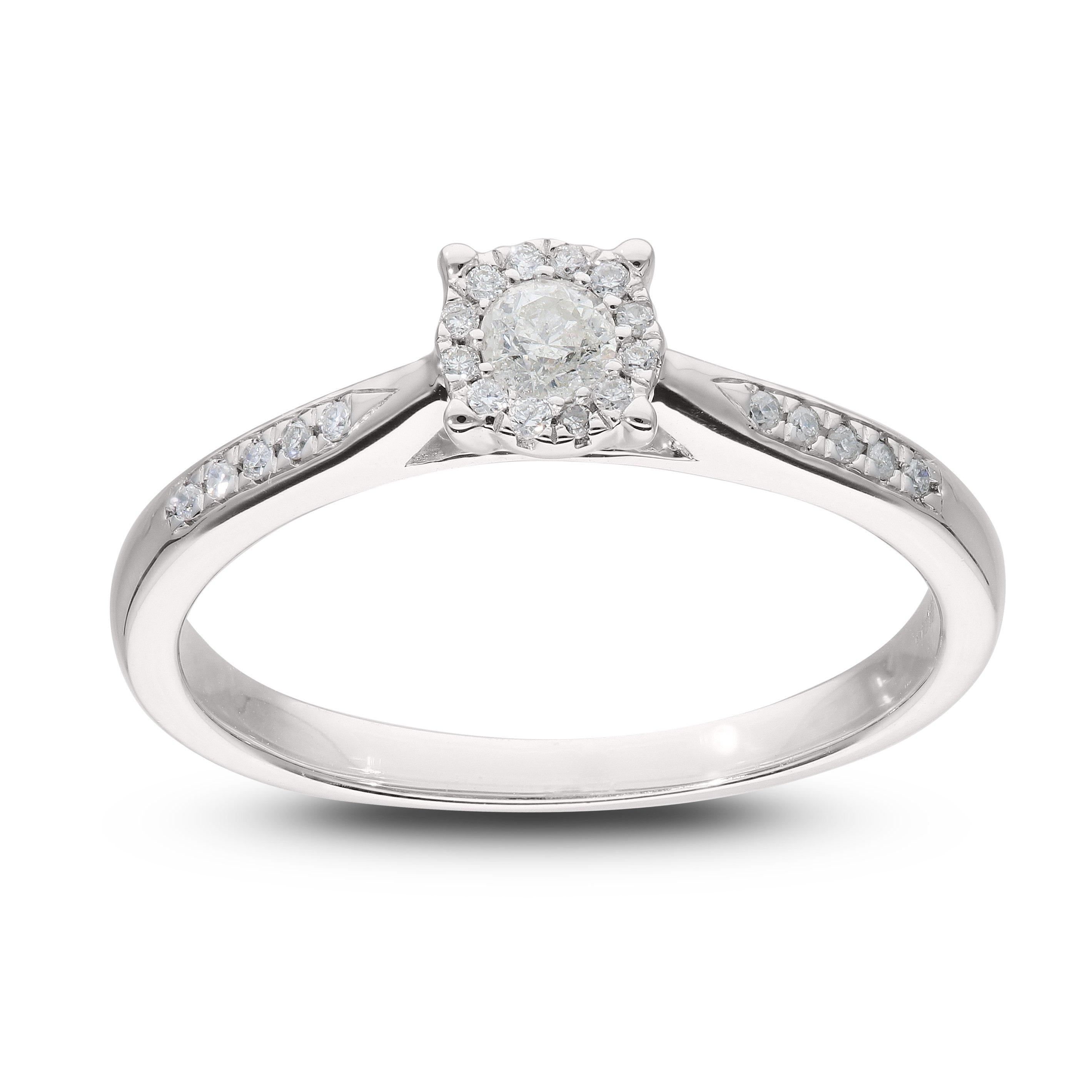 Gold - Be You - 9ct White Gold 0.20ct Diamond Ring - 2
