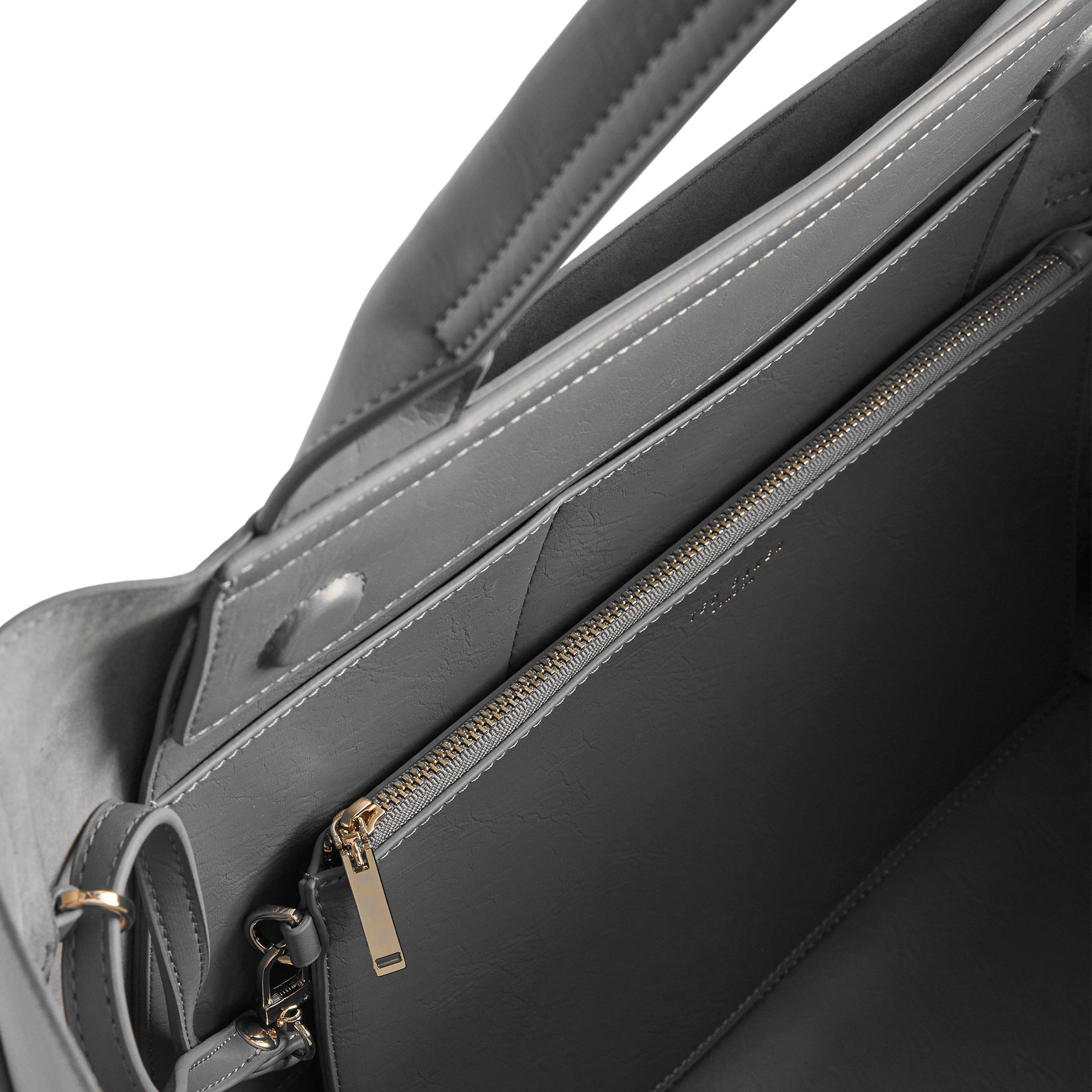 mid grey - Ted Baker - PU Large Tote Bag - 5