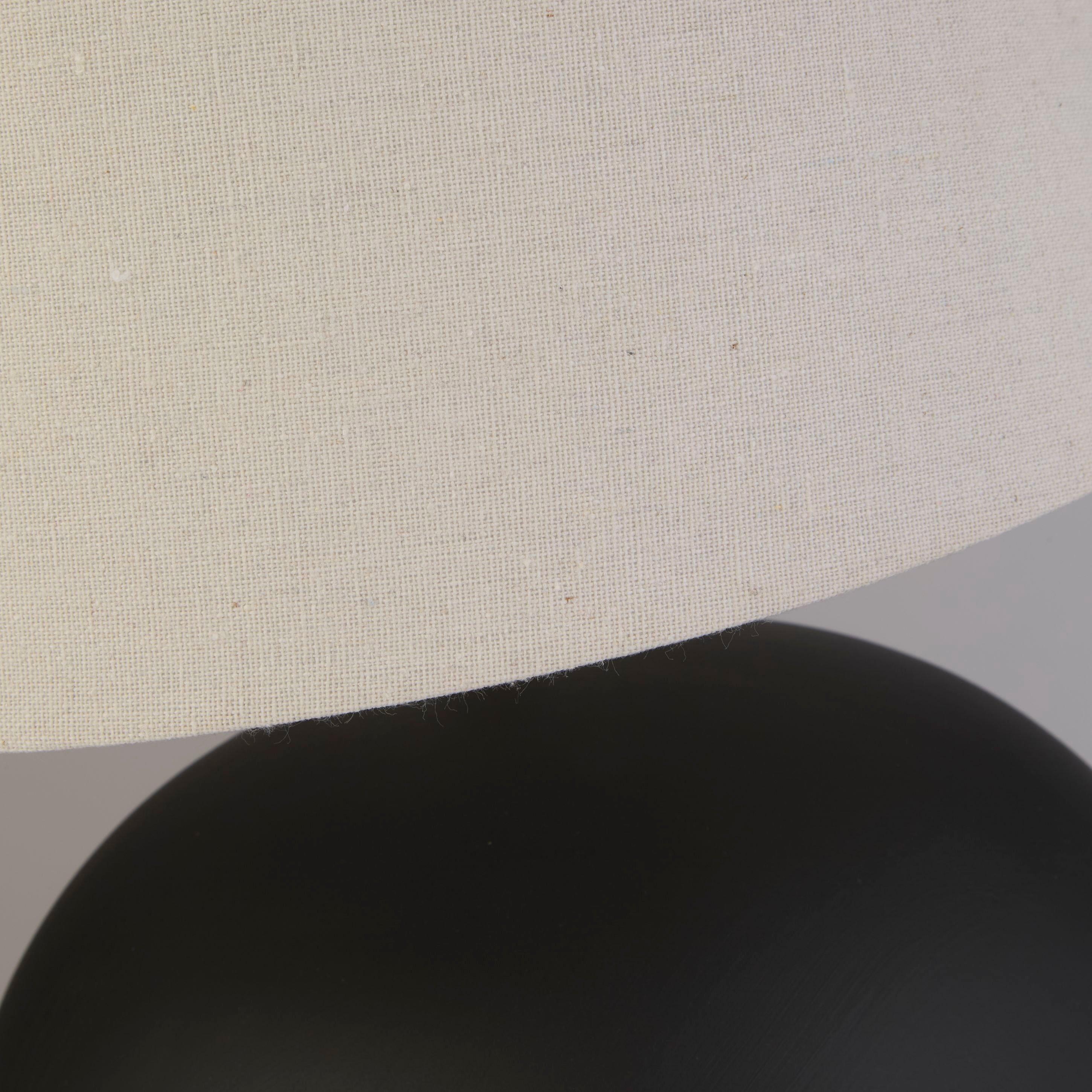 Black And Chrom - Lighting Collection - Large Black Ceramic Table Lamp - 4