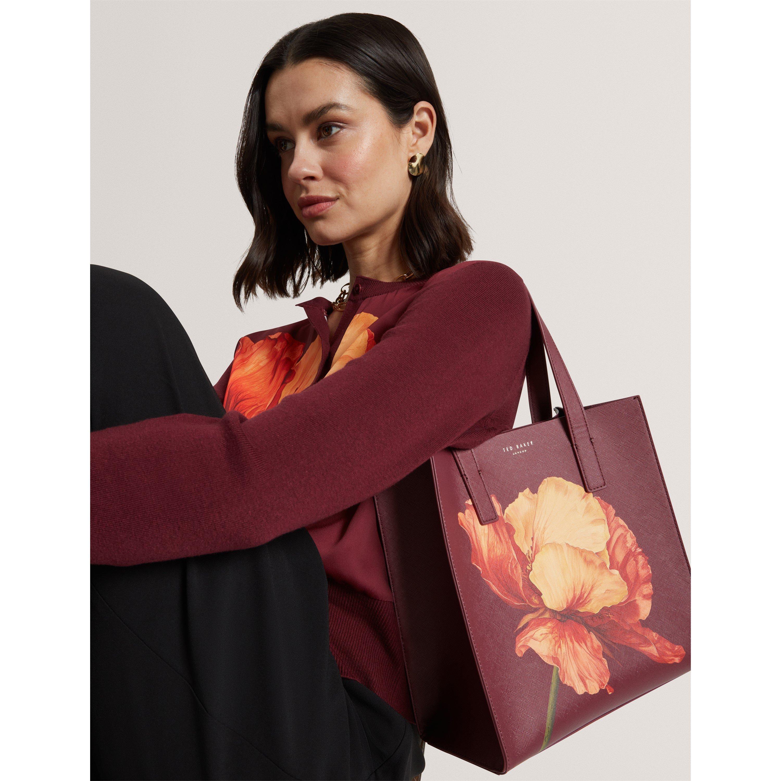Wine - Ted Baker - Ted baker Floral Graphic Small Icon Tote Bag - 4