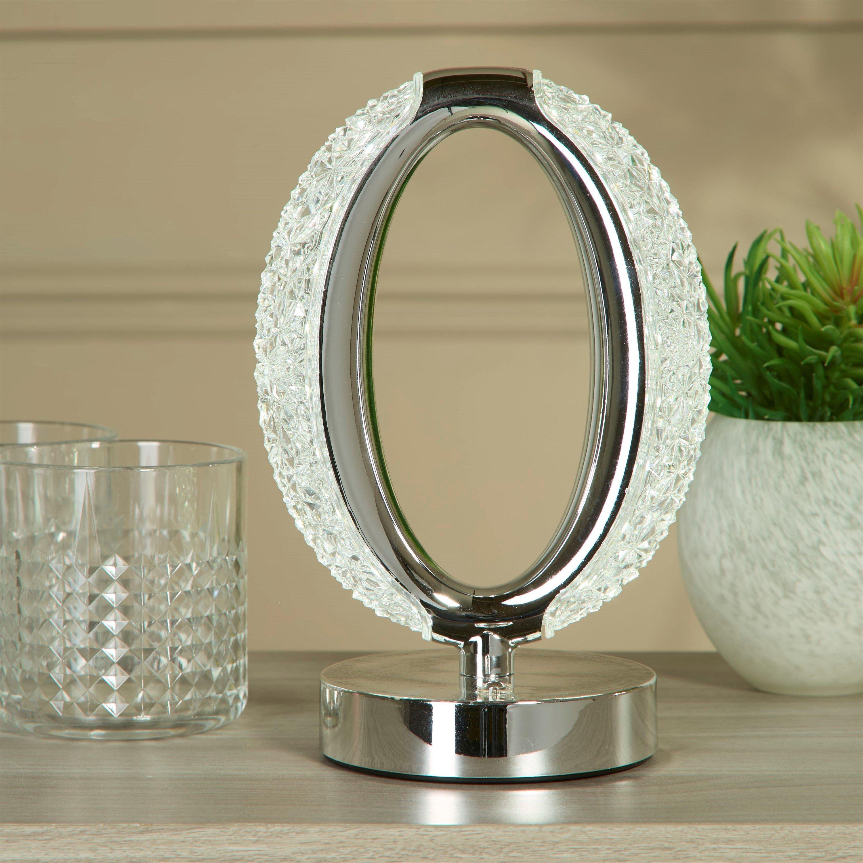 Chrome - Lighting Collection - Ring Portable Touch Lamp - 1