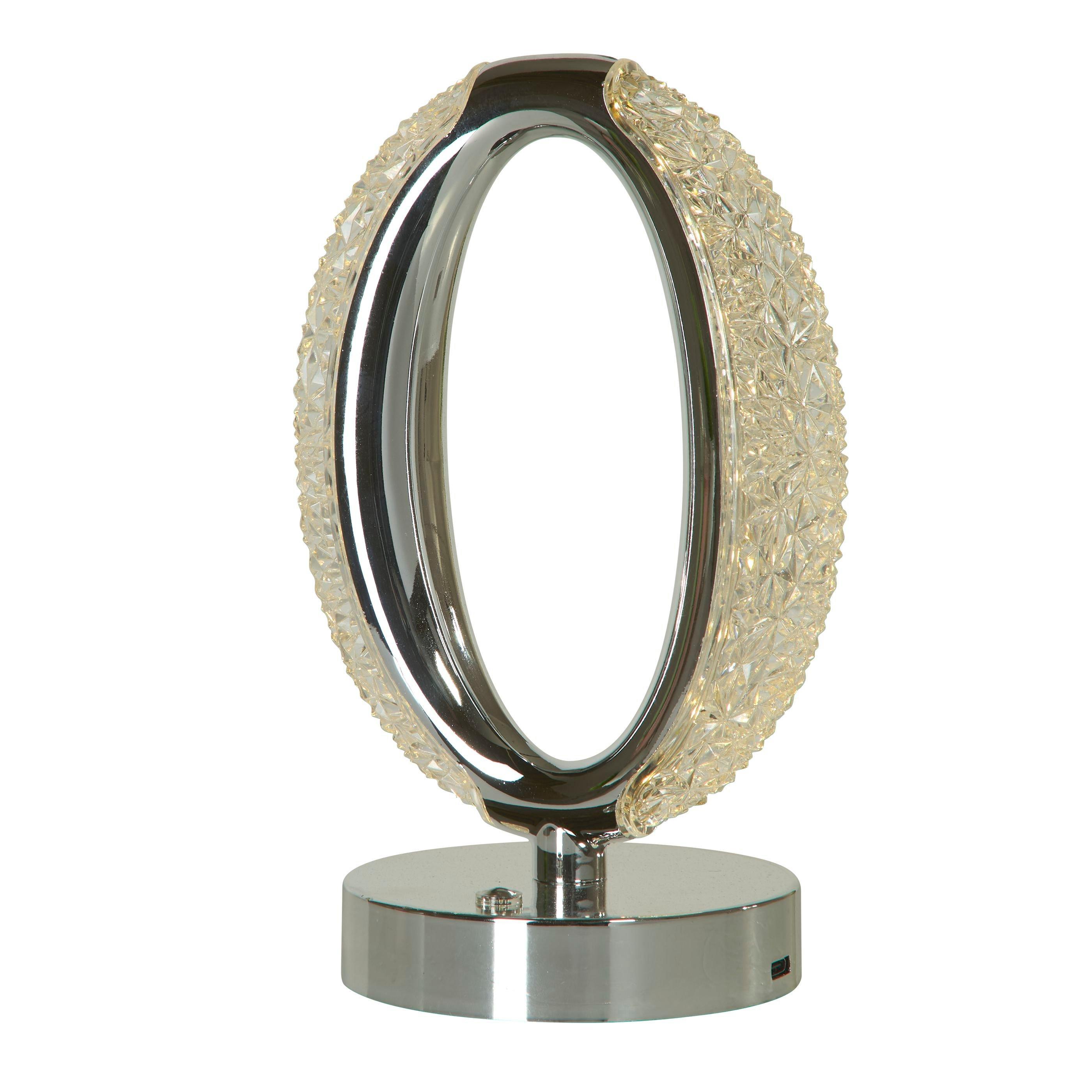 Chrome - Lighting Collection - Ring Portable Touch Lamp - 2