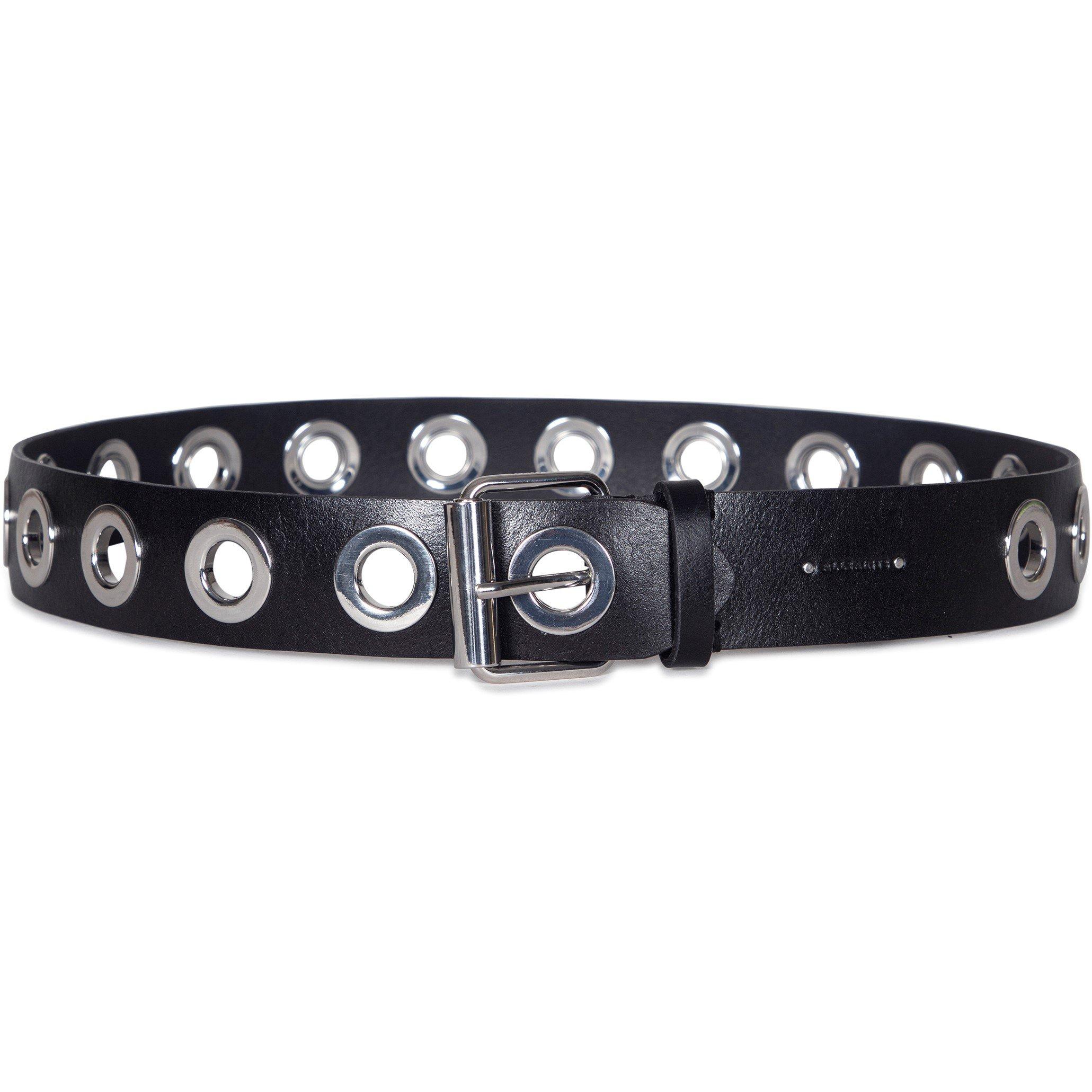 Black Shiny Nkl - AllSaints - ALLSAINTS 42MM EYELET BELT - 2