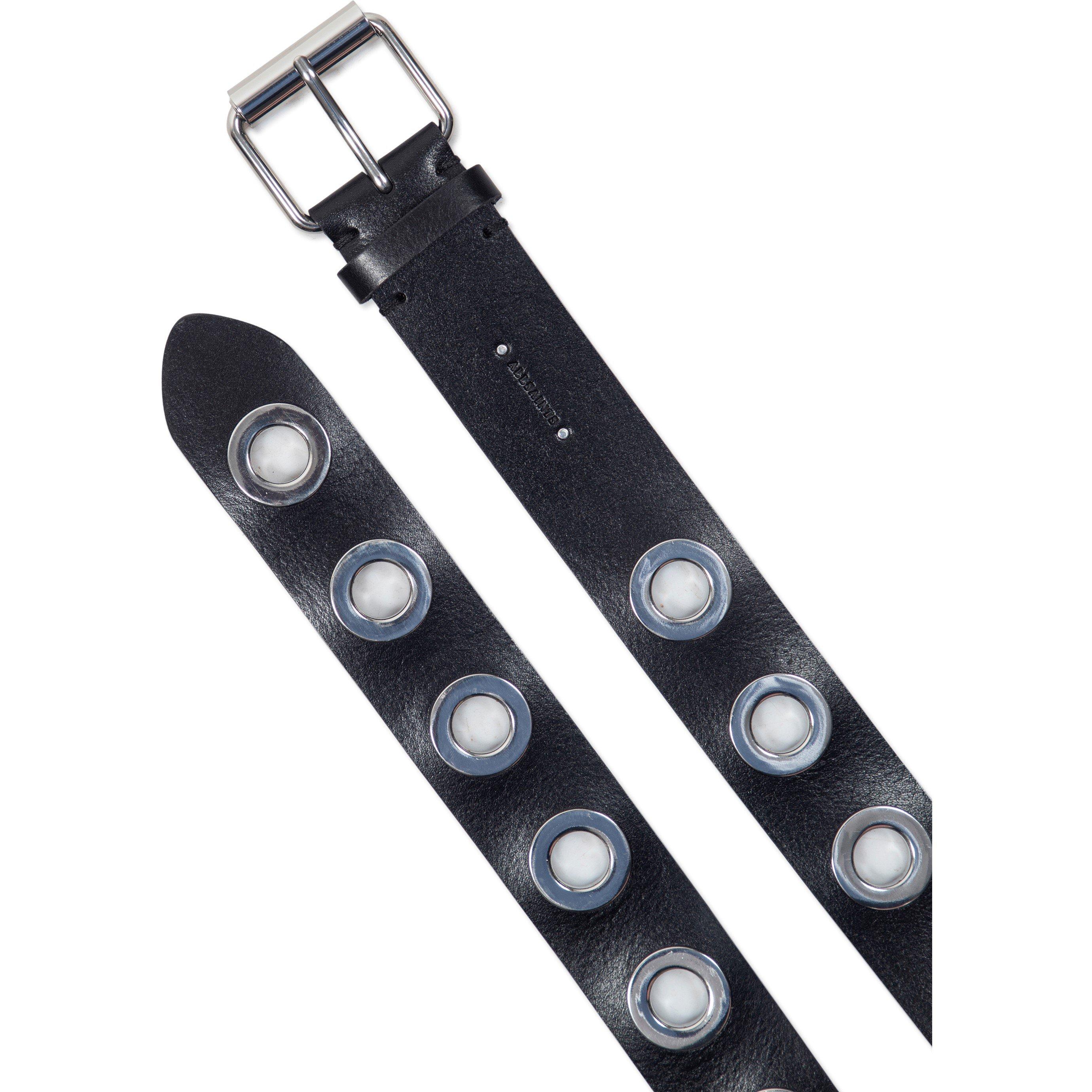Black Shiny Nkl - AllSaints - ALLSAINTS 42MM EYELET BELT - 3