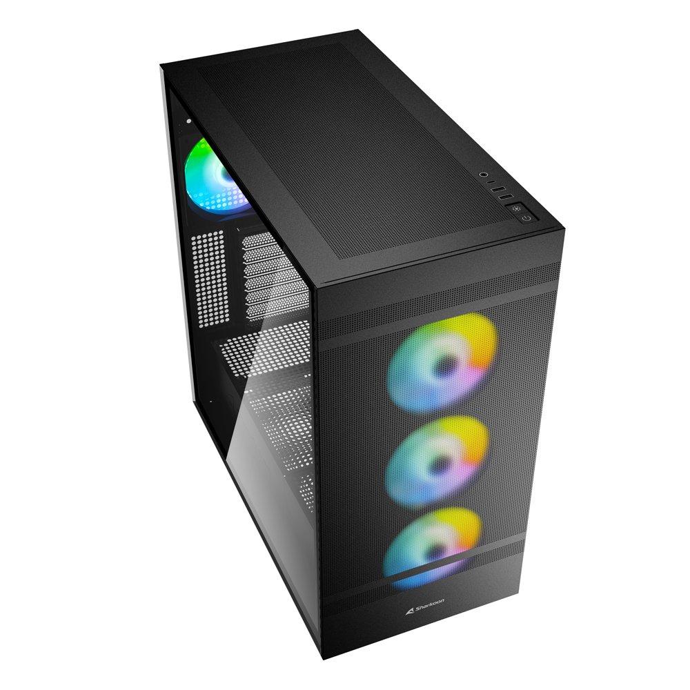 Black - Sharkoon - Rebel C50 RGB ATX Case - 3