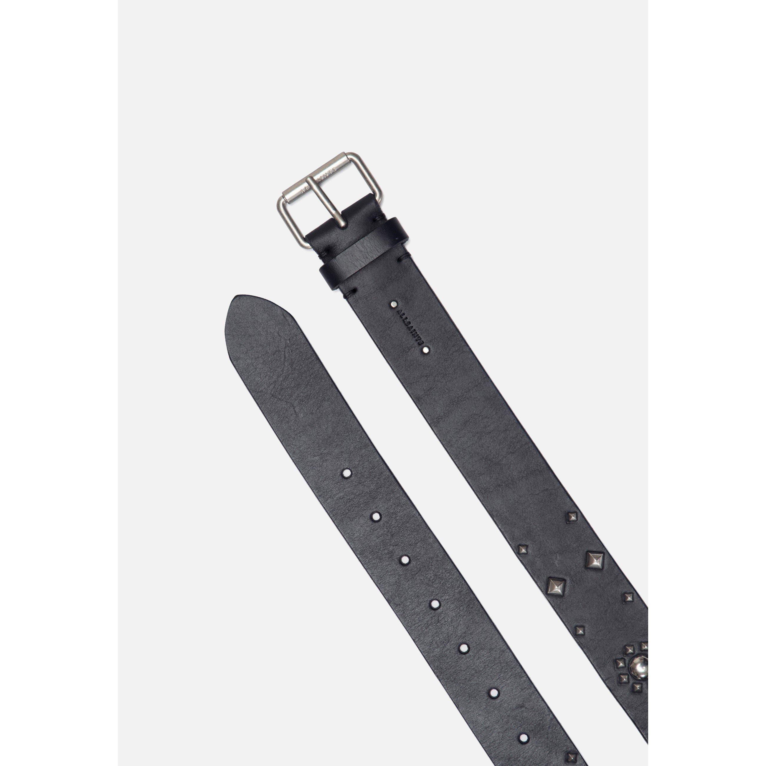 Black Antique - AllSaints - ALL SAINTS 38MM STUDDED BELT - 3