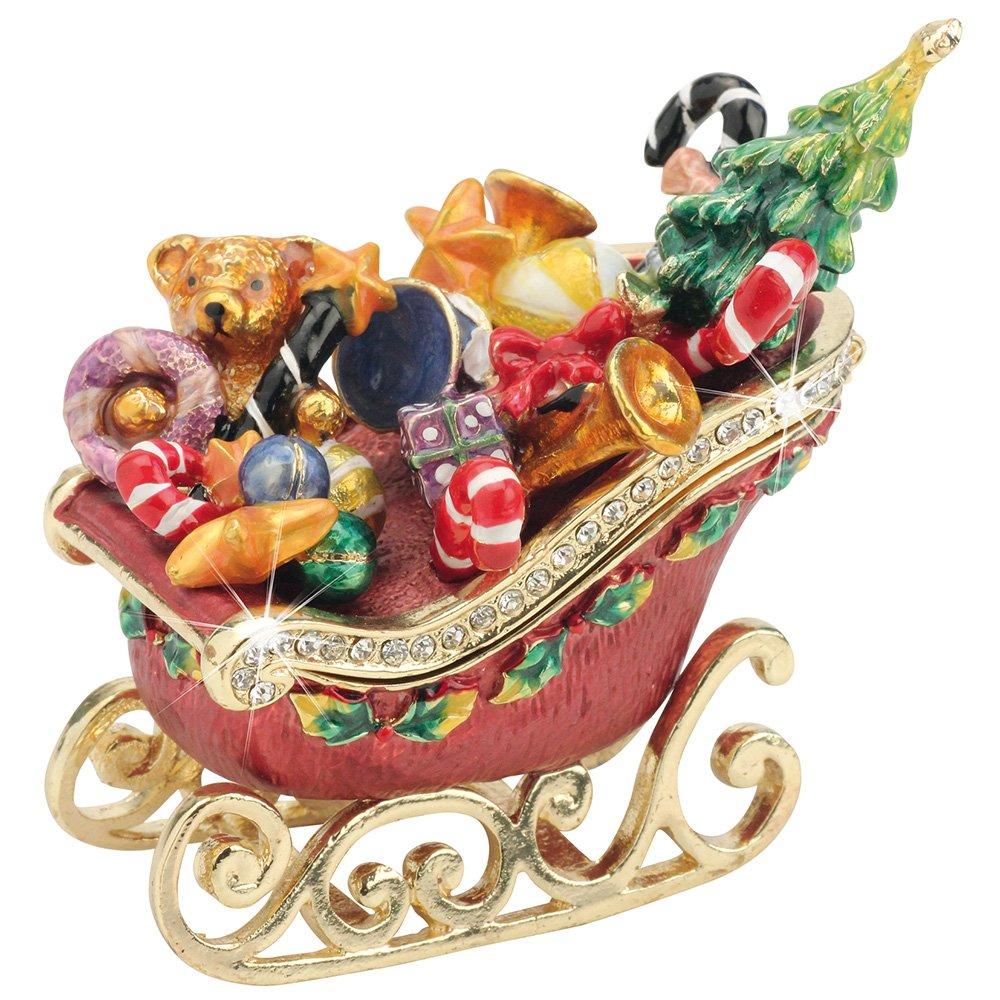 Red - Craycombe Christmas - 6029 - Sleigh with Presents Trinket Box