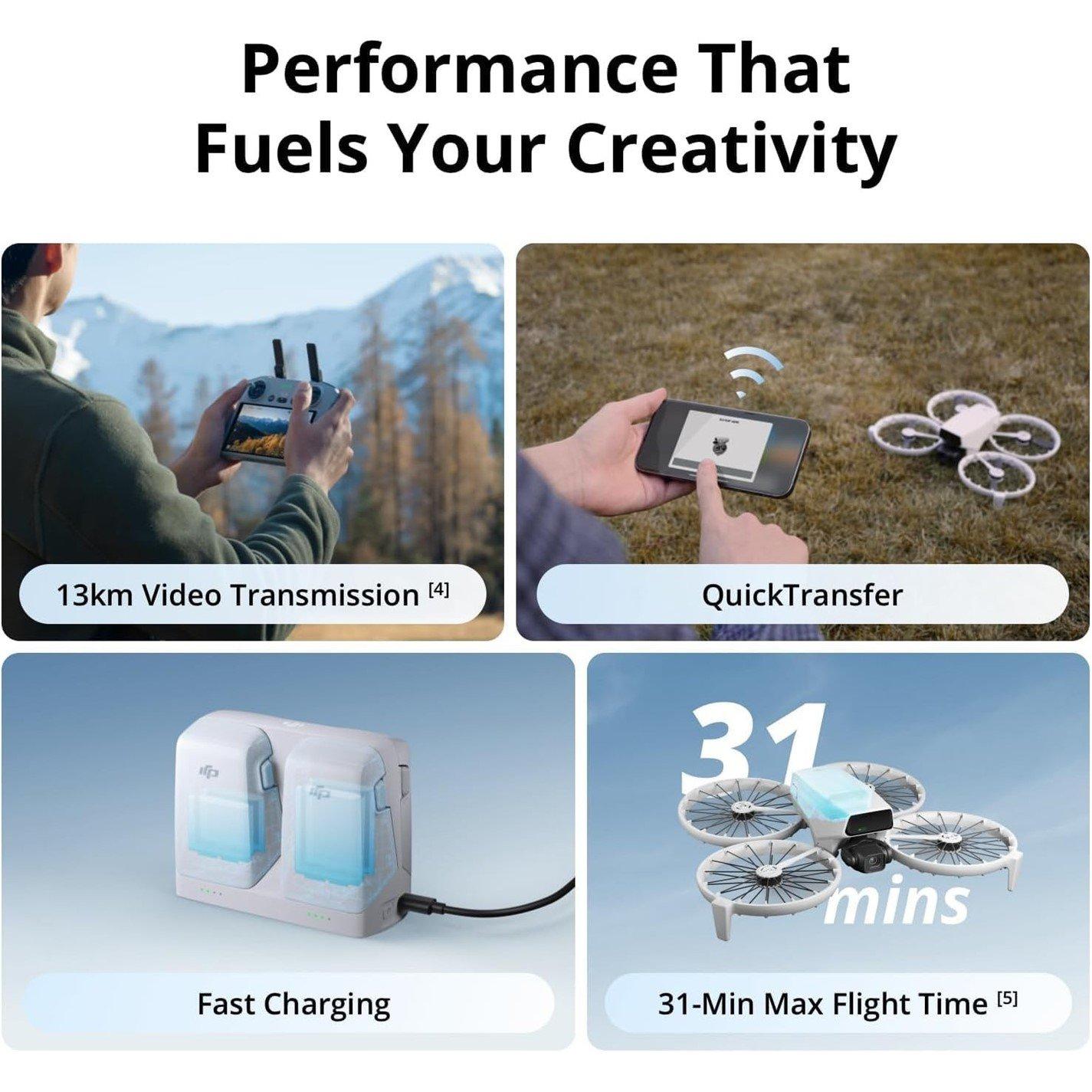 Hvid - DJI - Flip Drone With 4K UHD Camera Under 249g - 5