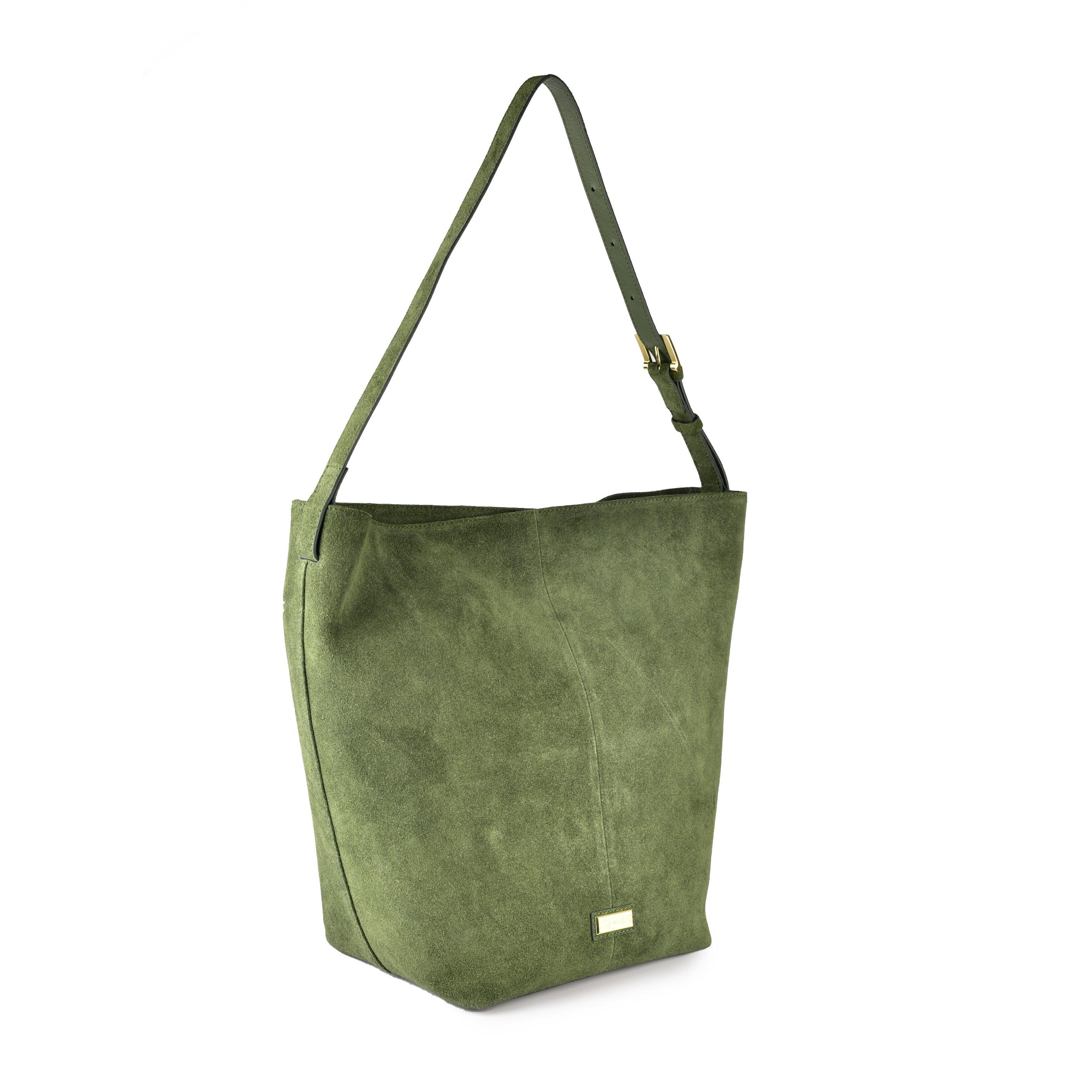 Green - Biba - Suede Shopper Bag Adults - 3