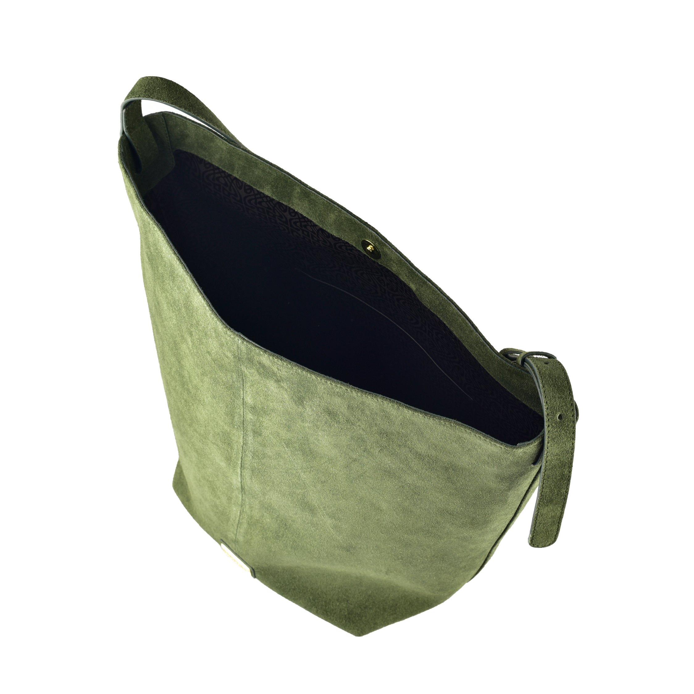 Green - Biba - Suede Shopper Bag Adults - 5