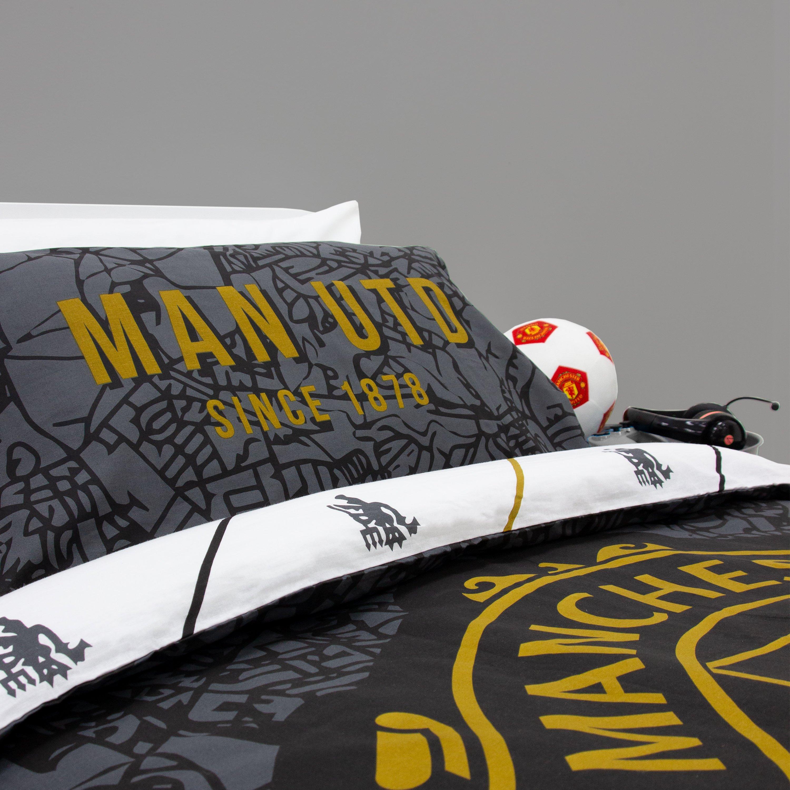 Multicolour - Manchester United FC - Manchester United Map Single Panel Duvet - 3