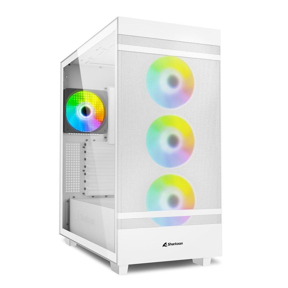 White - Sharkoon - Revel C50 White RGB ATX Case - 1