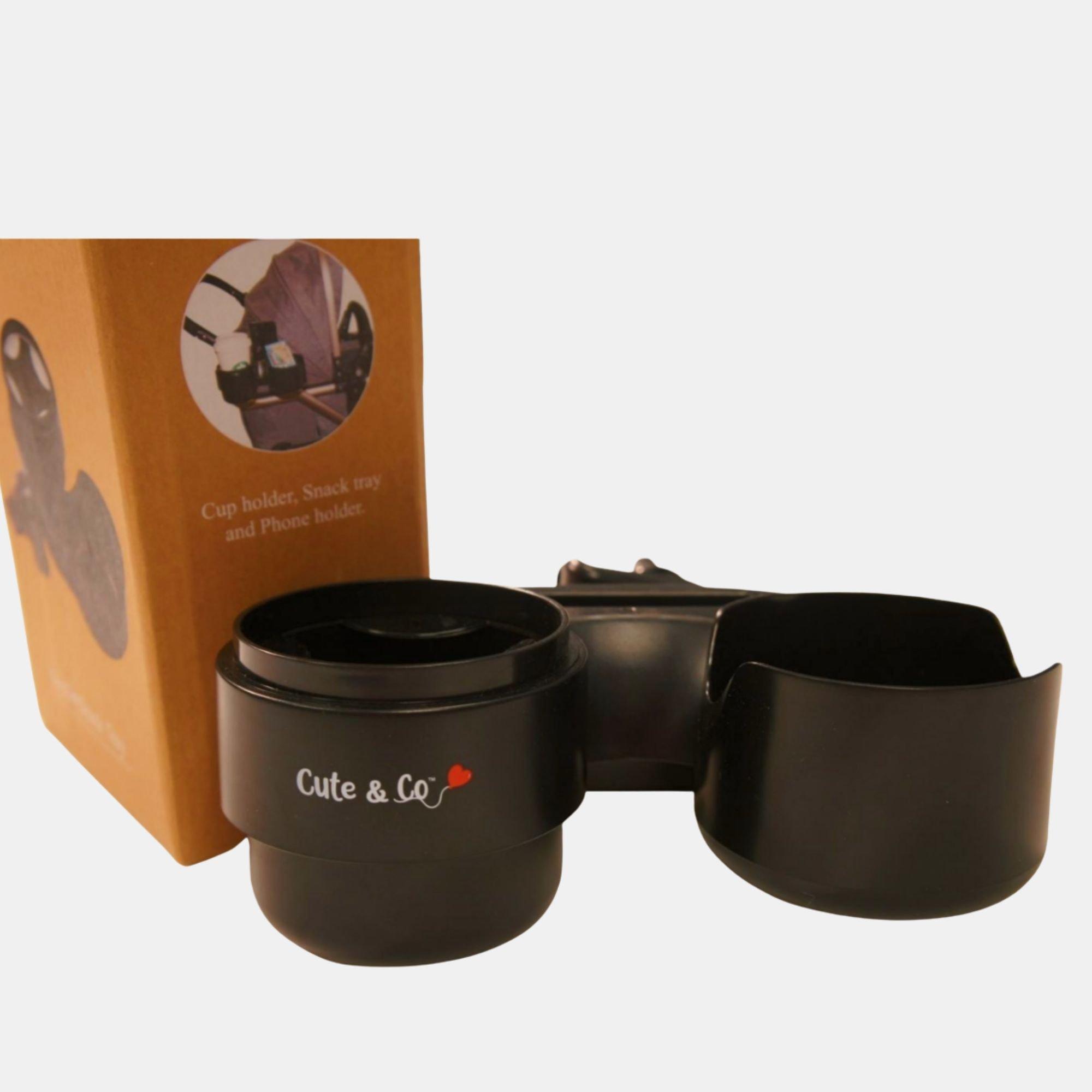 Zwart - Cute and Co - & Co Baby Pram/Pushchair Snack Tray Cup and Phone Holder - 4