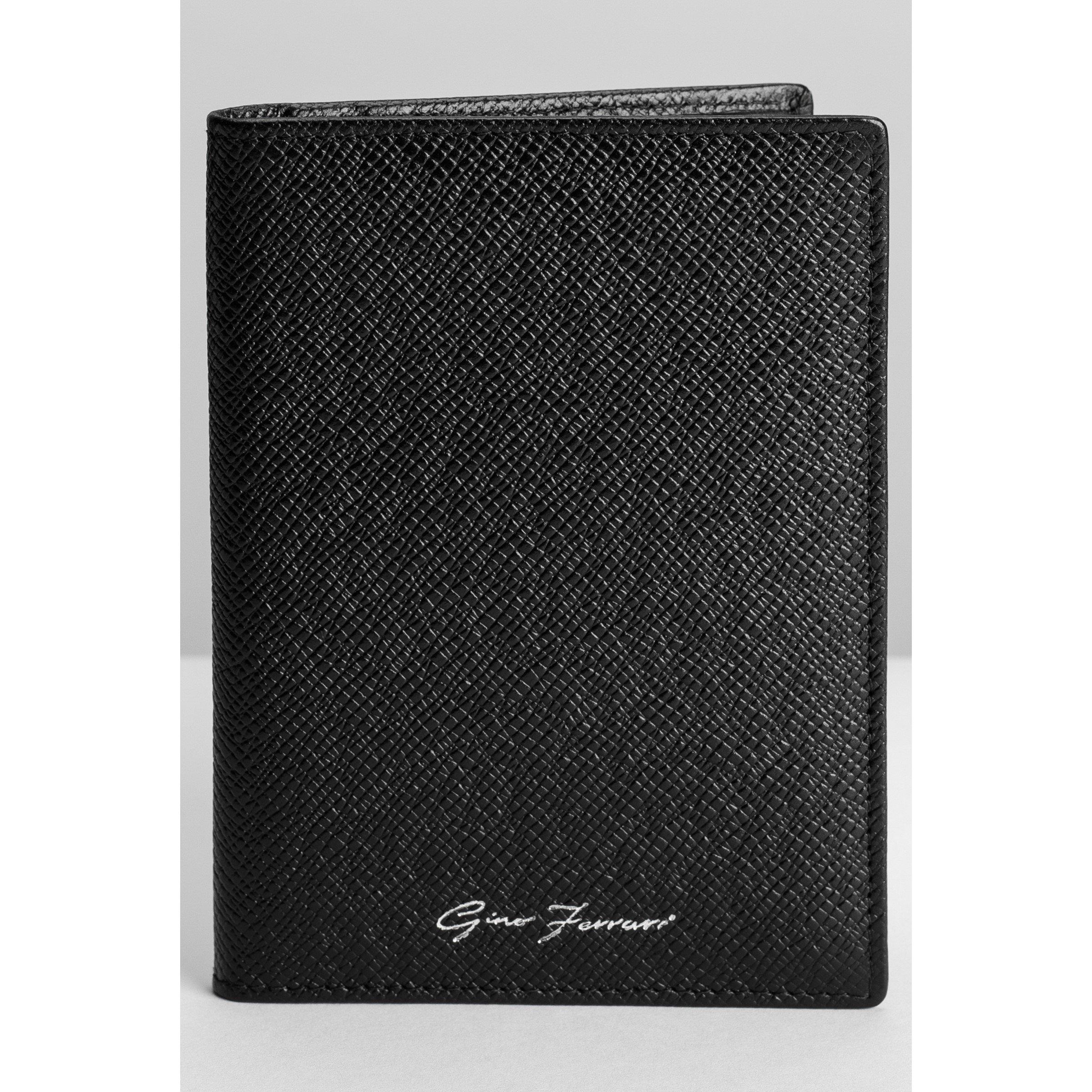 Black Gfw012-01 - Gino Ferrari - Leather Passport Travel Wallet RFID Protection - 1