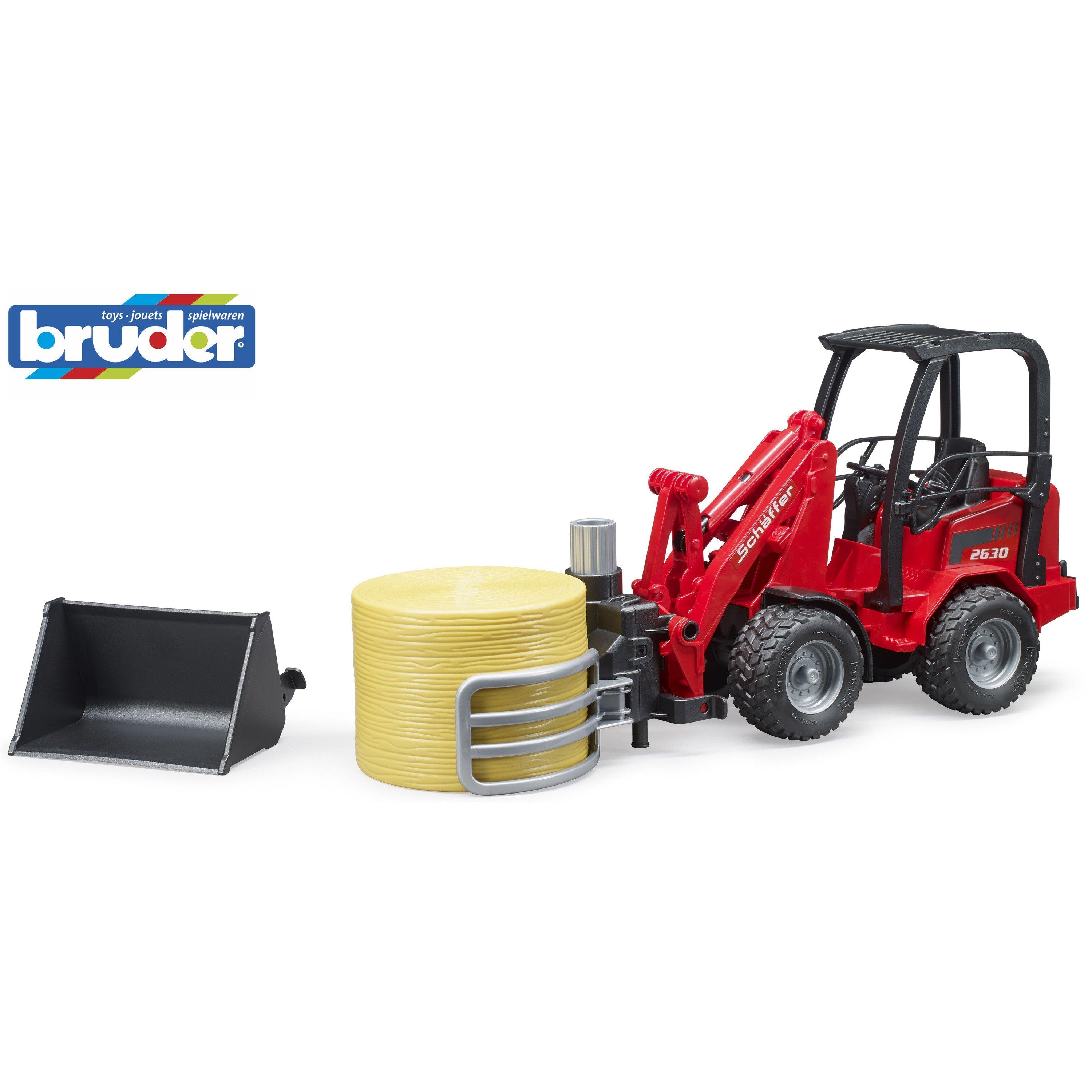 Multi - Bruder - Bruder 1:16 Sch¿ffer Compact loader 2630 with bale - 1
