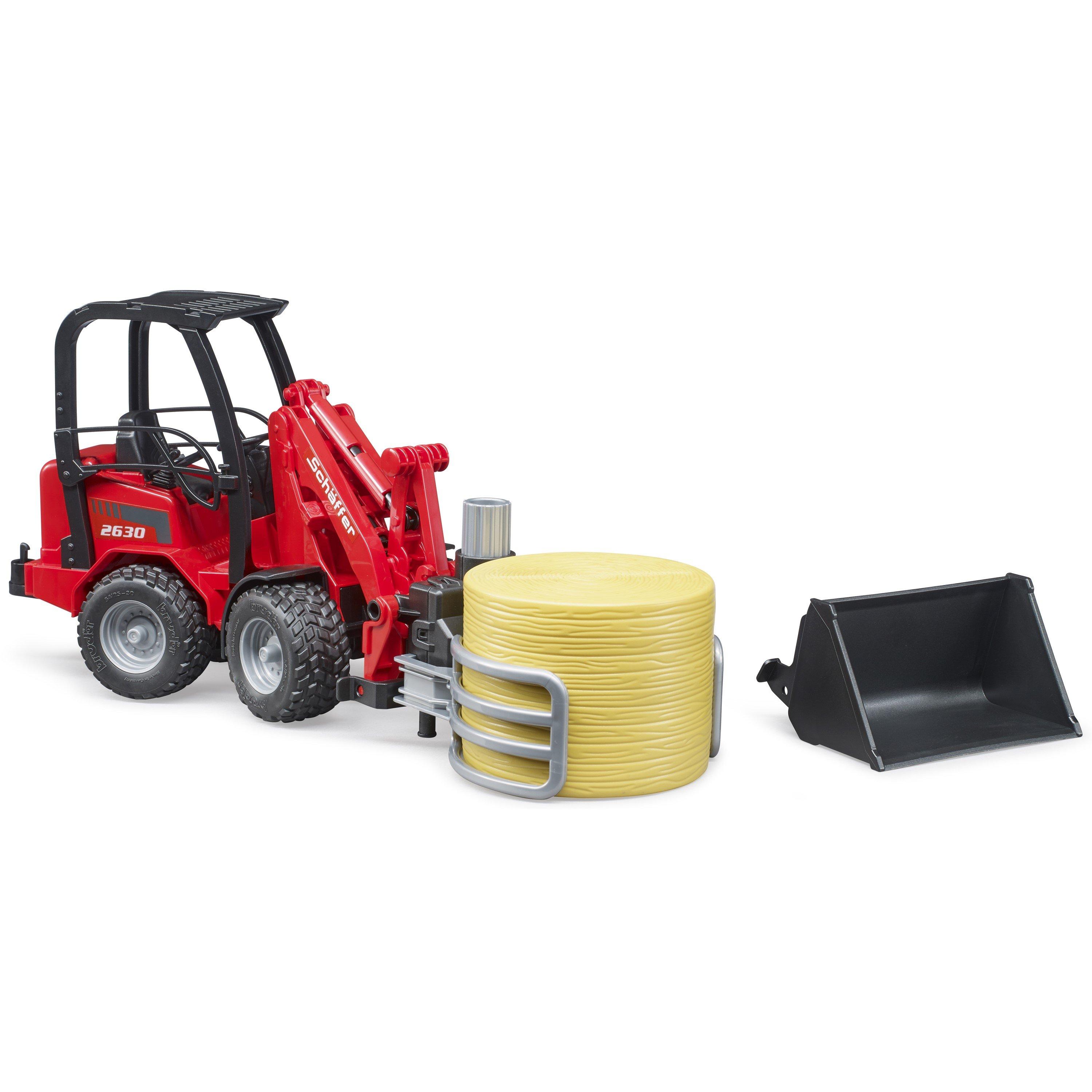 Multi - Bruder - Bruder 1:16 Sch¿ffer Compact loader 2630 with bale - 11