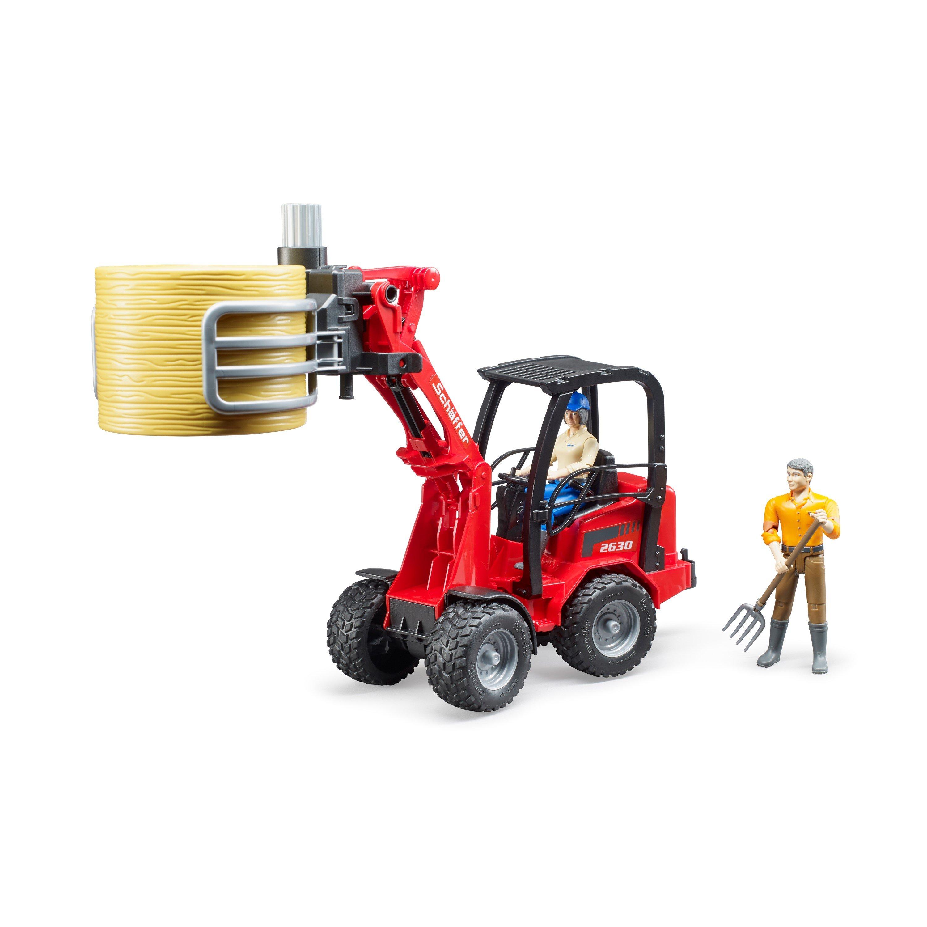 Multi - Bruder - Bruder 1:16 Sch¿ffer Compact loader 2630 with bale - 3