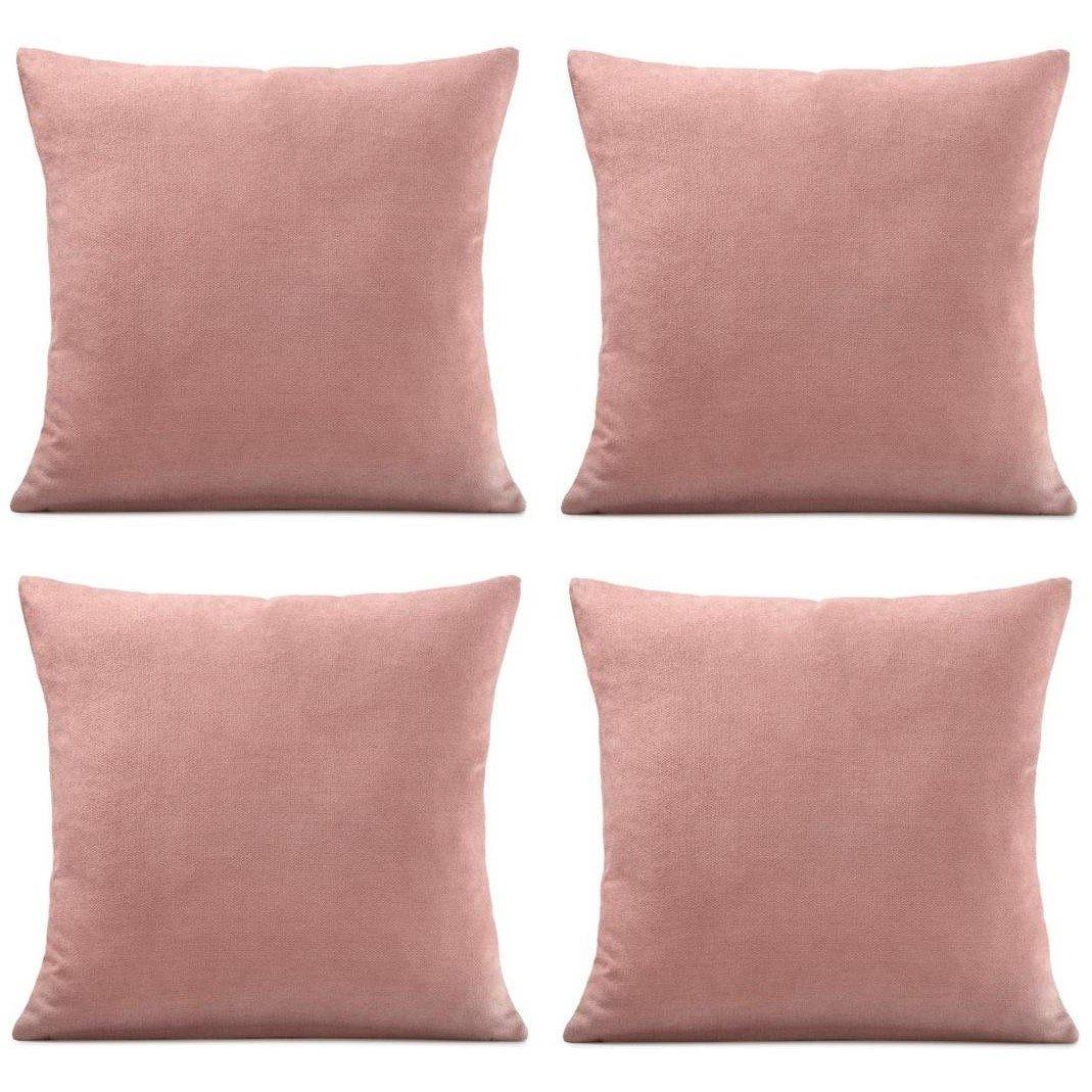 Alan Symonds Set of 4 Plain Chenille Velvet Cushions