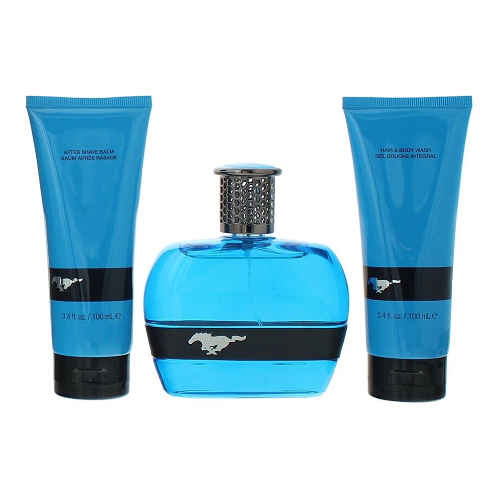 None - Mustang - Mustang Blue 3 Piece Gift Set - 2
