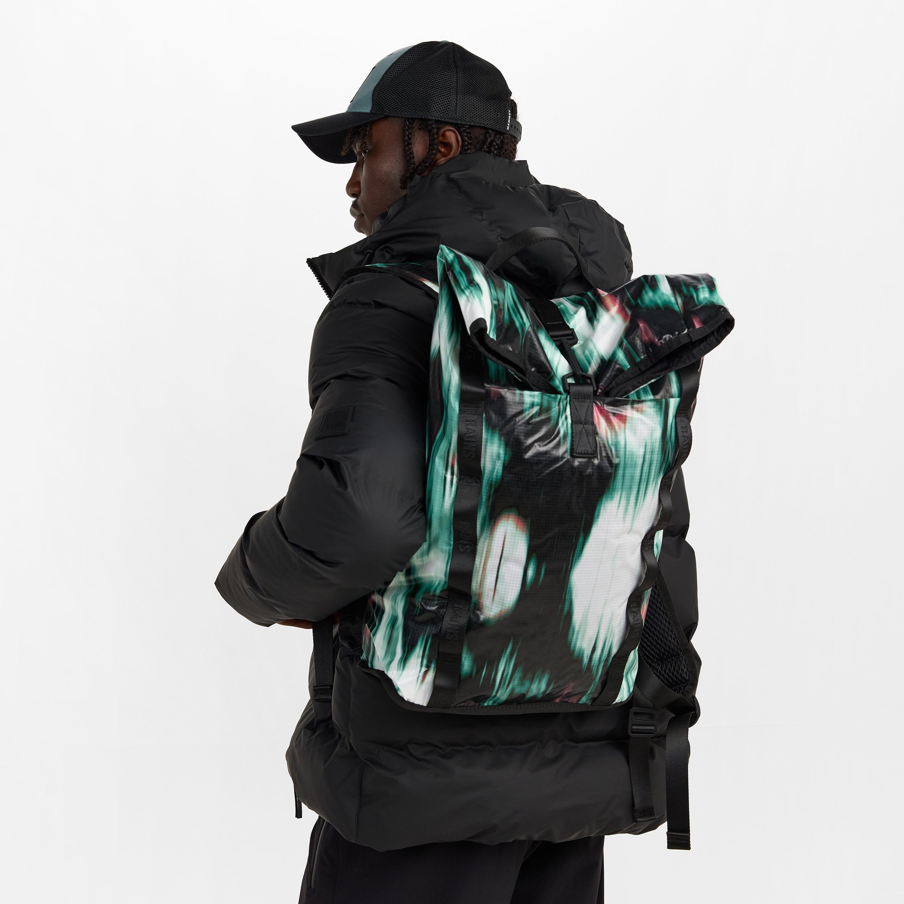 Black 01 - Rains - Rains Sibu Rolltop Rucksack - 3