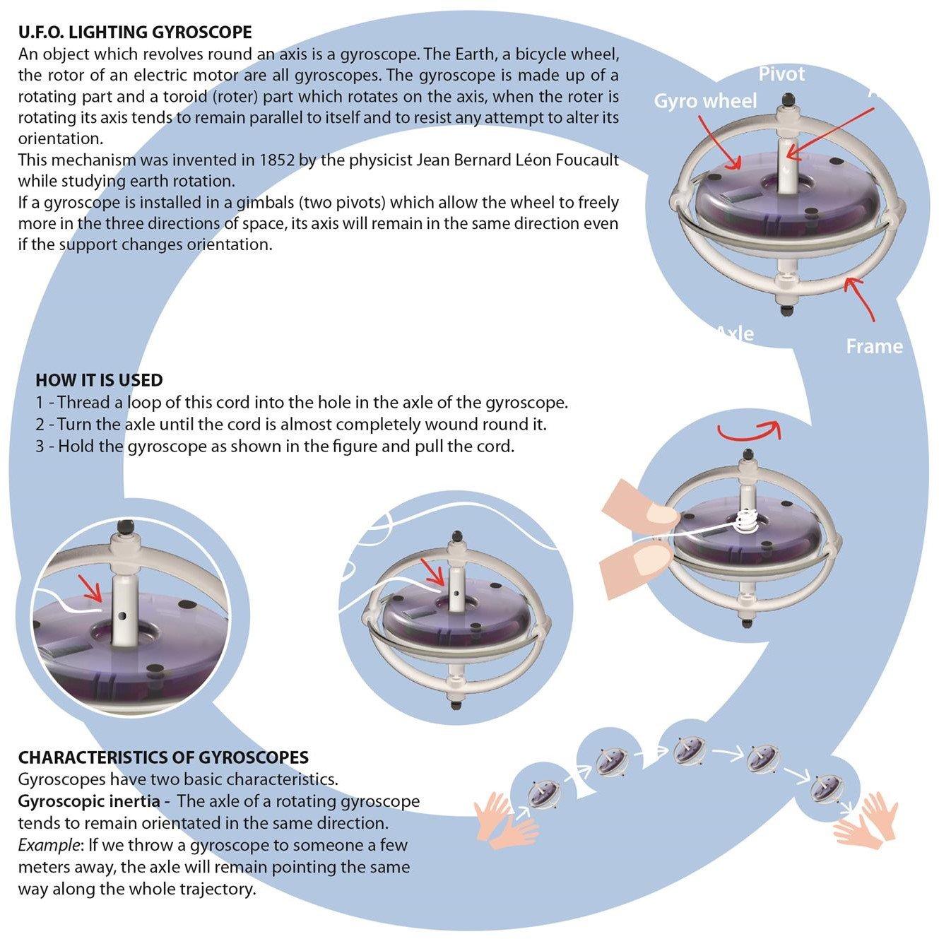 Blue - NAVIR - UFO Lighting Gyroscope - Blue - 3