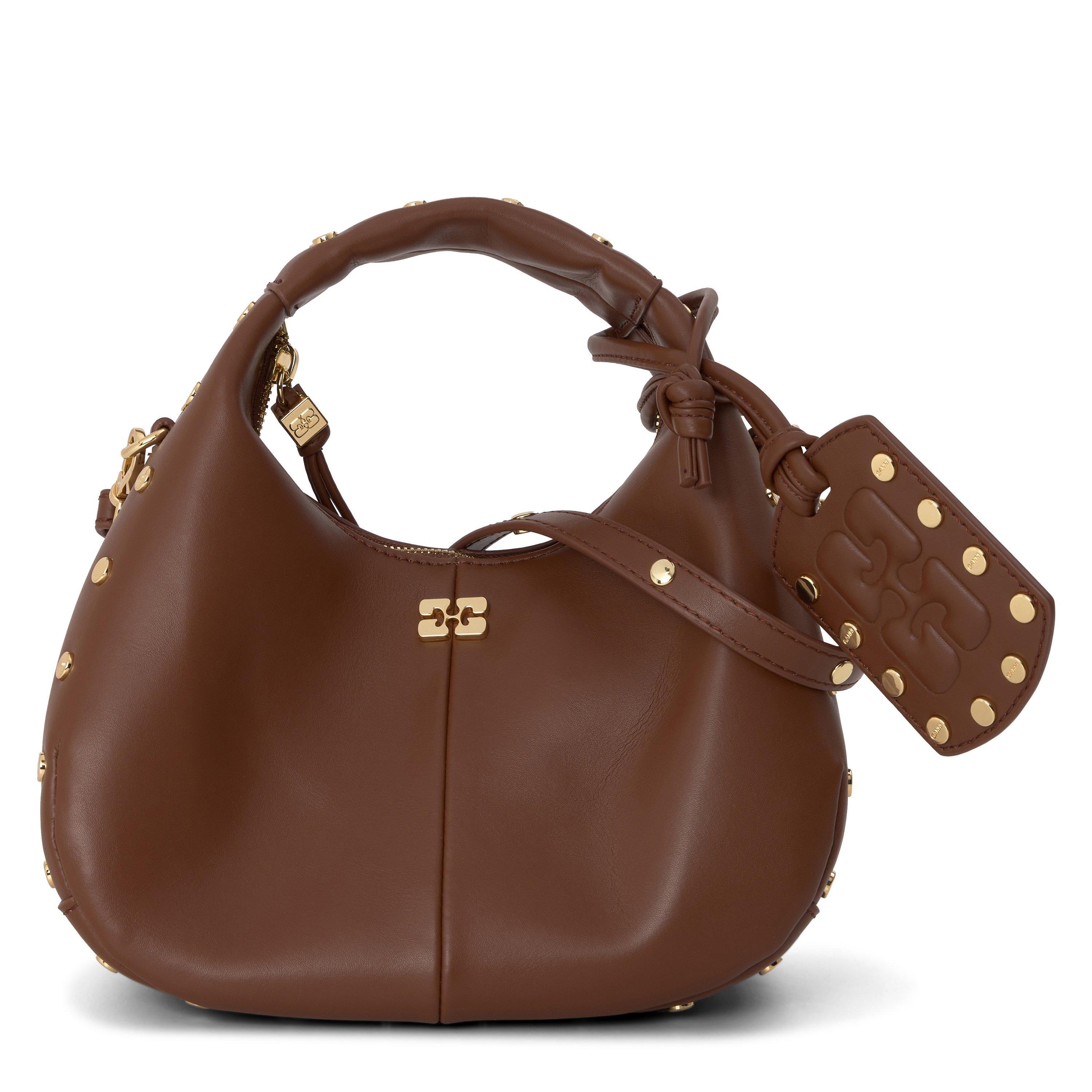Sorrel Horse - Ganni - Women's Hobo Mini Faux Leather Top-Handle Bag - 1