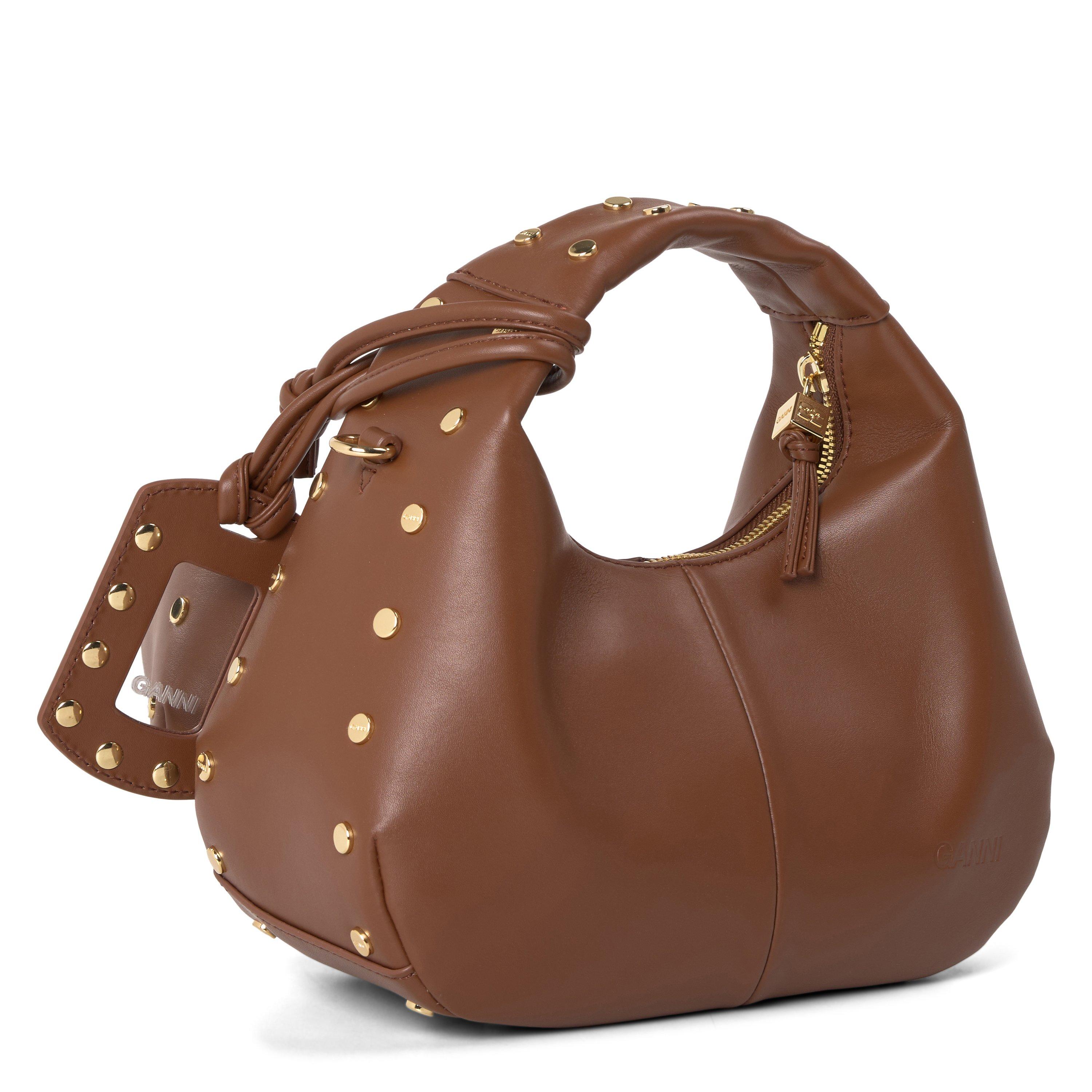 Sorrel Horse - Ganni - Women's Hobo Mini Faux Leather Top-Handle Bag - 2