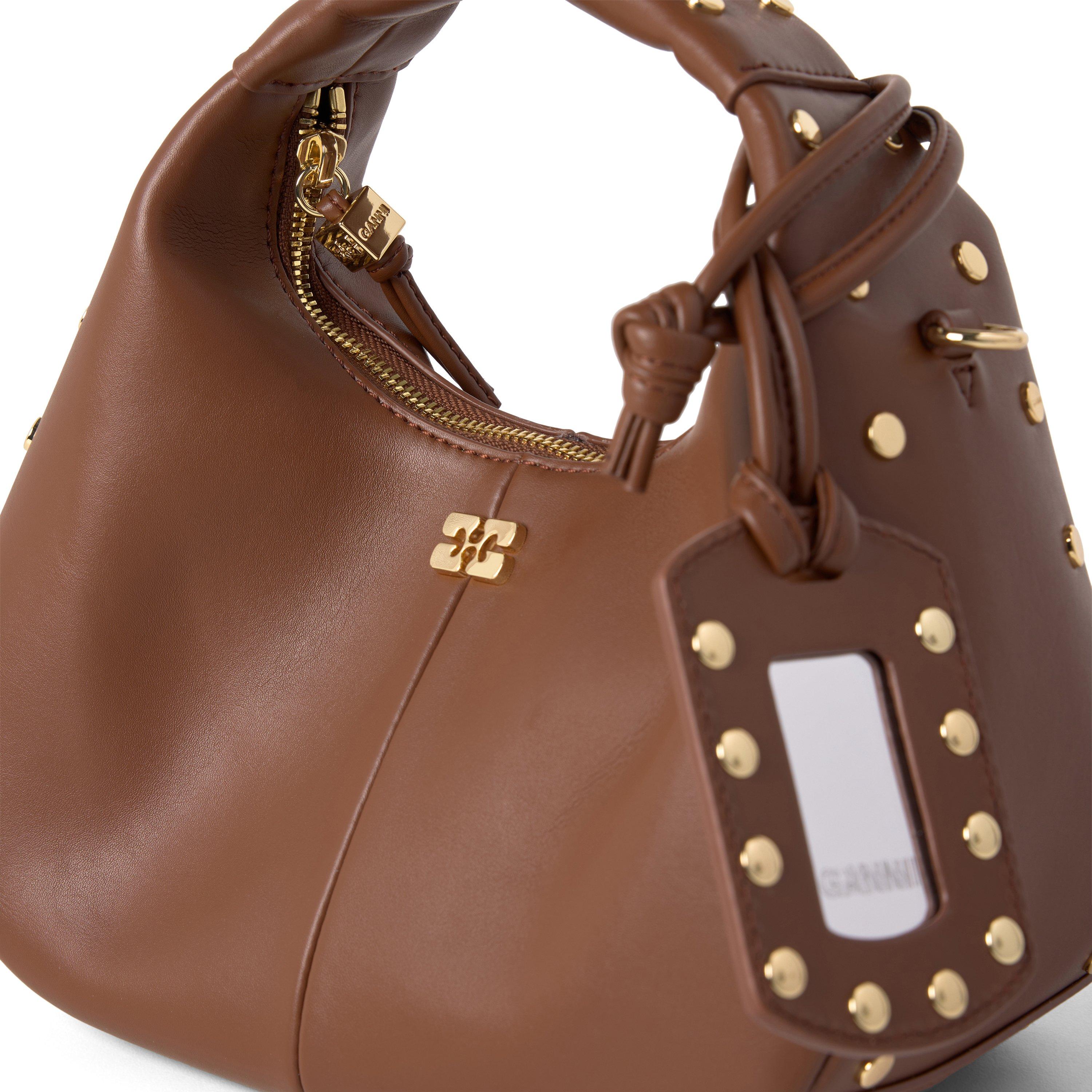 Sorrel Horse - Ganni - Women's Hobo Mini Faux Leather Top-Handle Bag - 3