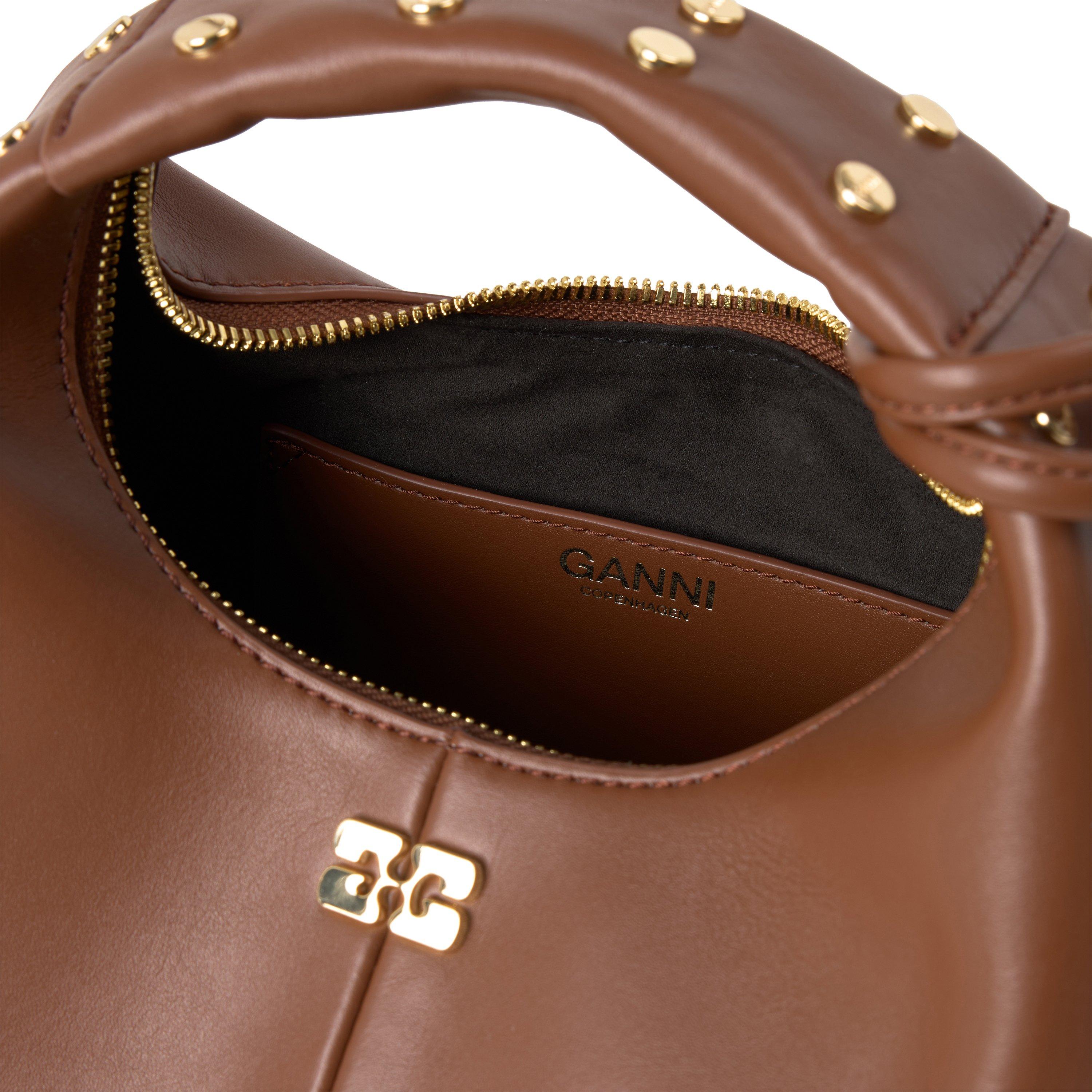 Sorrel Horse - Ganni - Women's Hobo Mini Faux Leather Top-Handle Bag - 4