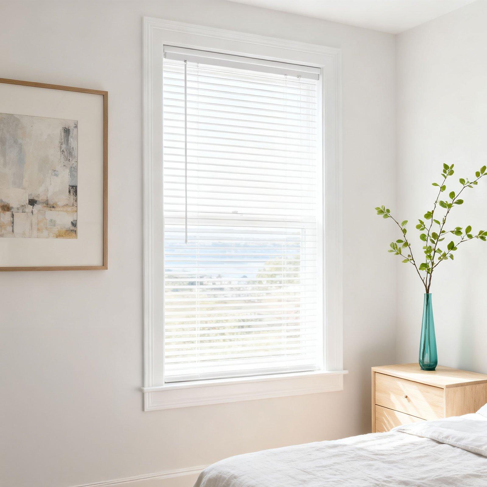 Life Ideas  2Pcs Aluminum Venetian Blinds - White - 70x130cm