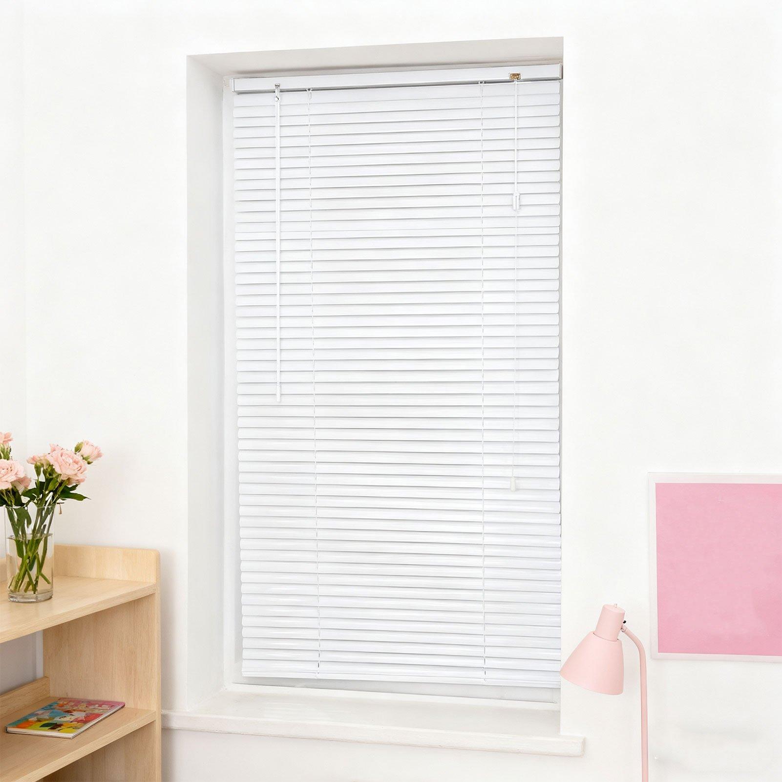 White - LIFE IDEAS - 2pcs Aluminum Venetian Blinds - 11