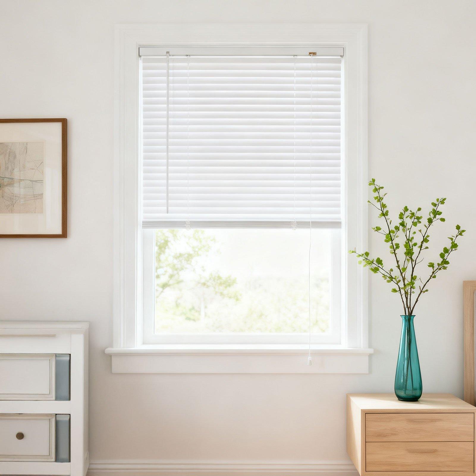 White - LIFE IDEAS - 2pcs Aluminum Venetian Blinds - 12
